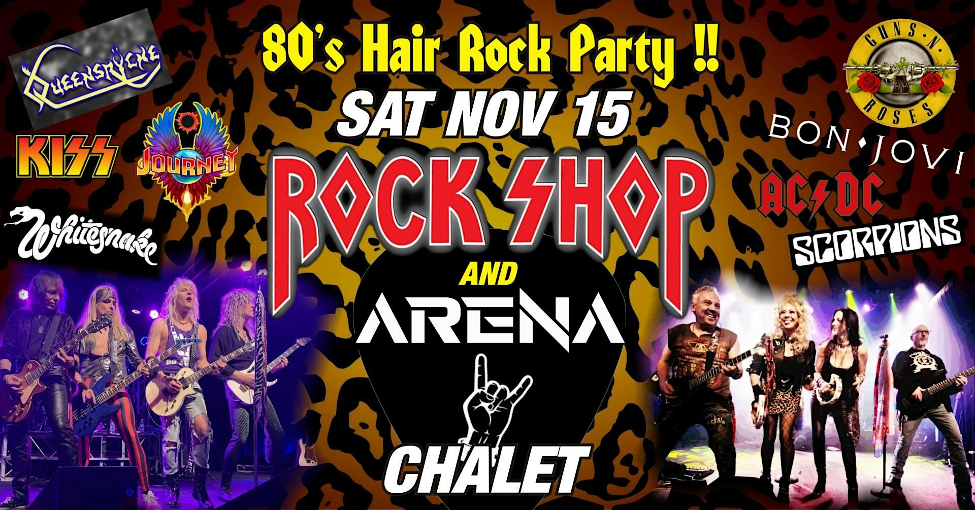 ROCK SHOP with ARENA at Chalet Theatre – Enumclaw, WA