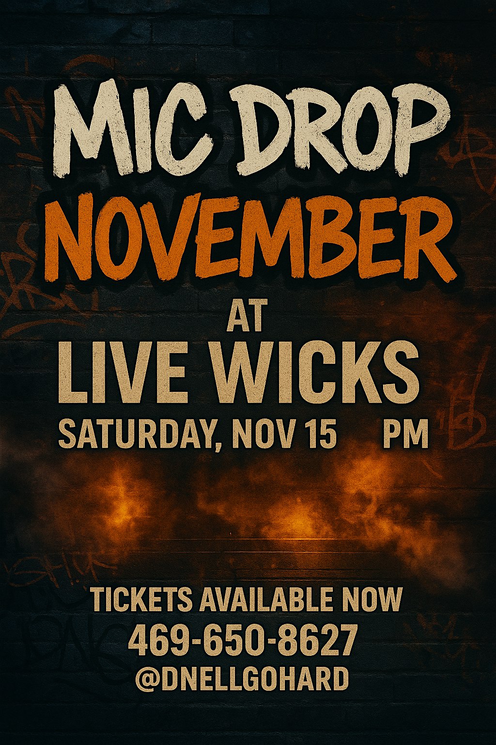 MIC DROP NOVEMBER at Live Wick’s – Arlington, TX