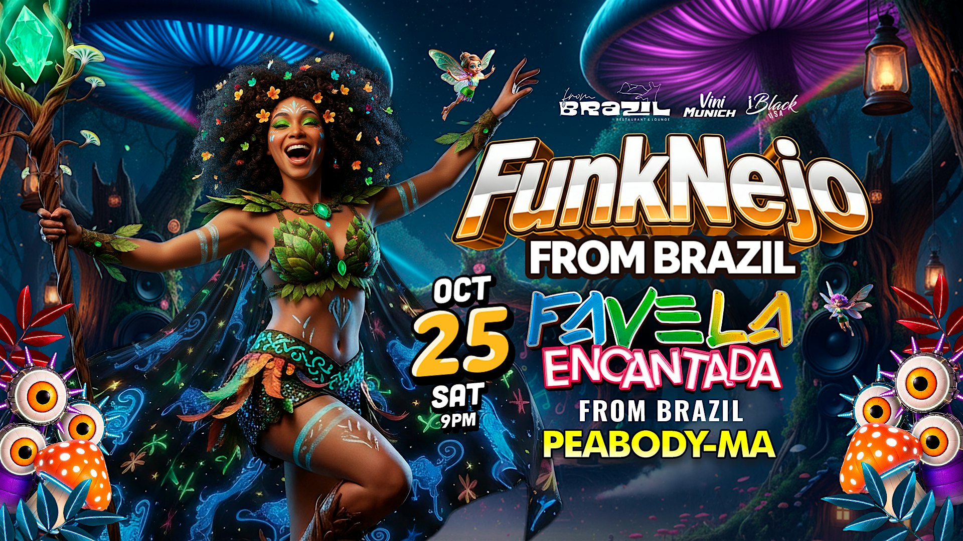 FAVELA ENCANTADA IN PEABODY-MA @ FROM BRAZIL LOUNGE | SATURDAYS | 9PM at From Brazil Restaurant – Peabody, MA