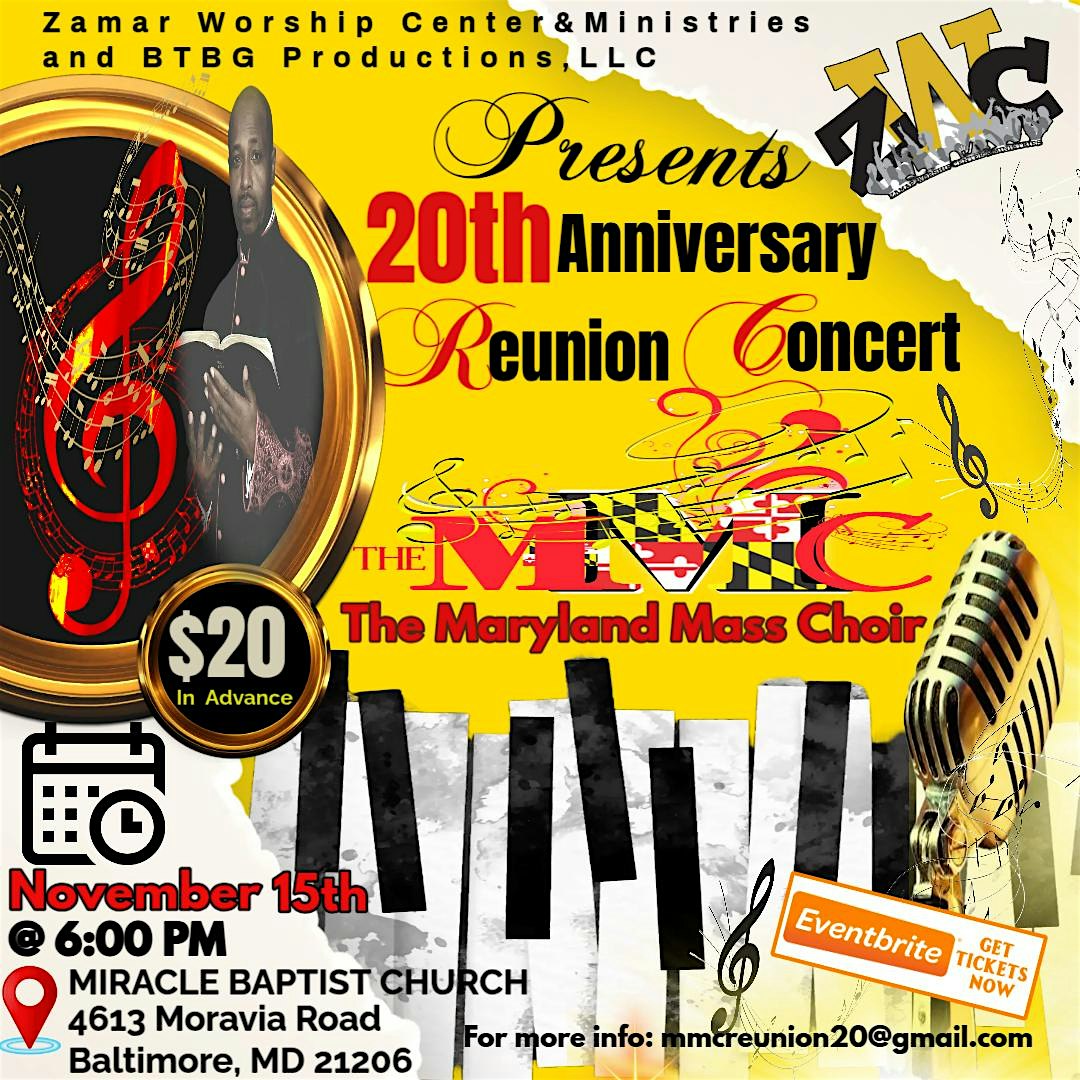 The Maryland Mass Choir’s 20th Reunion Concert at Miracle Baptist Church – Baltimore, MD
