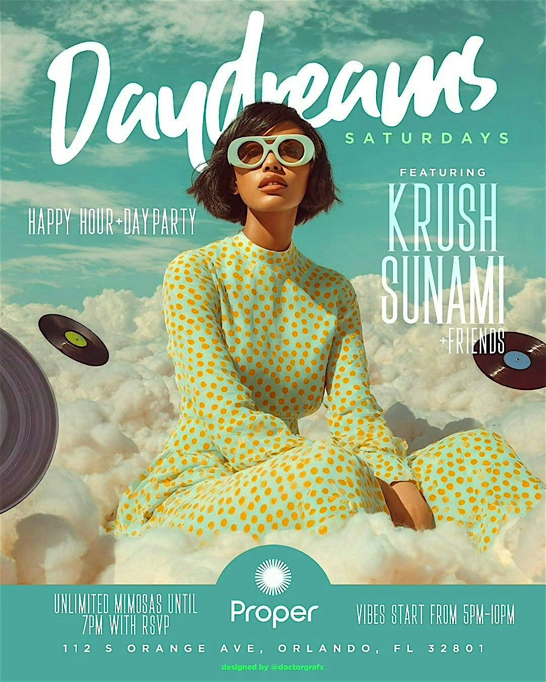 Day Dreams: Happy Hour + Day Party Launching Nov 15th at Proper Orlando at Proper Orlando – Orlando, FL