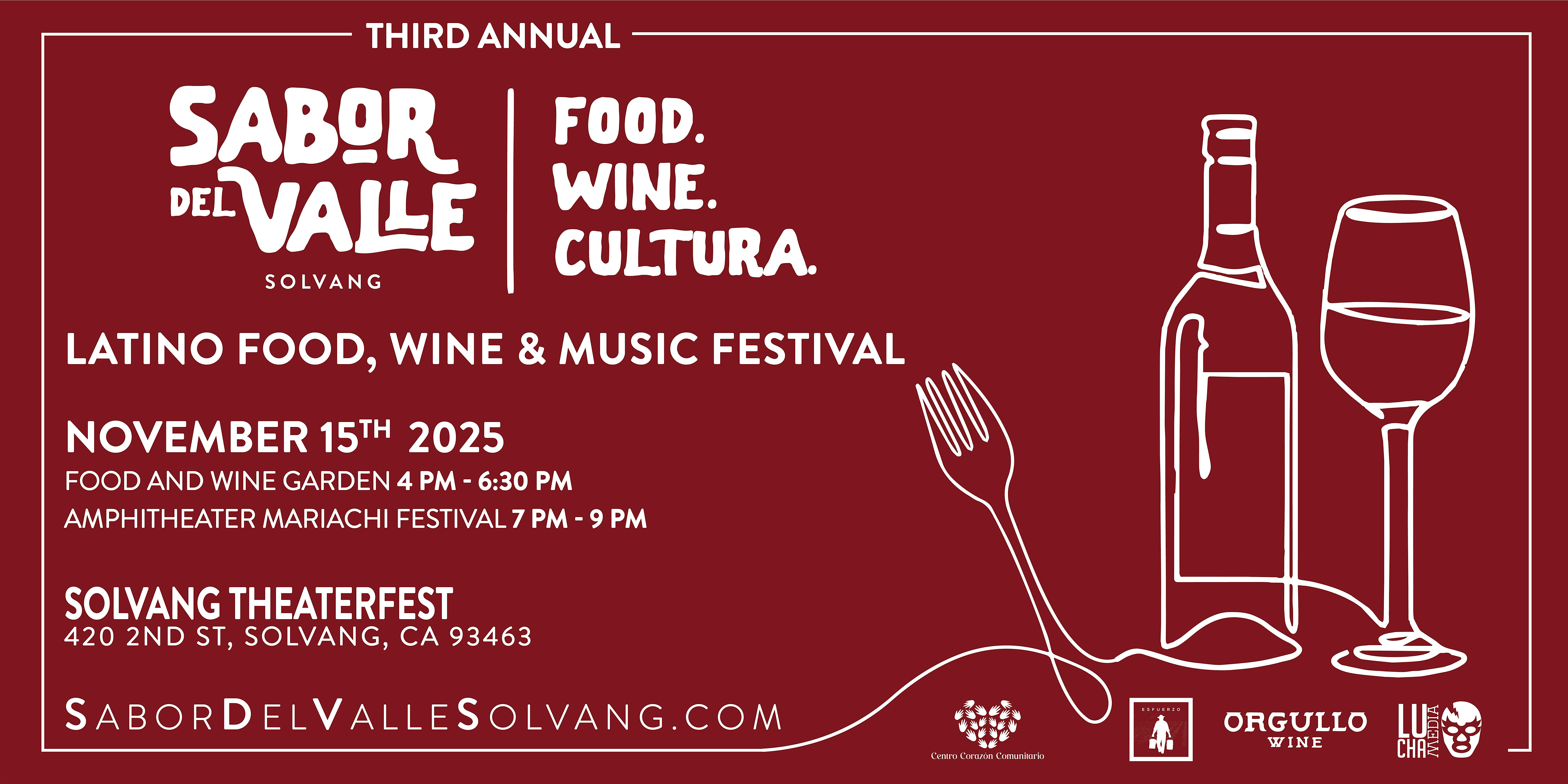 Sabor Del Valle Latino Food & Wine Festival, Solvang, CA 2025 at Solvang Theaterfest, 2nd Street, Solvang, CA, USA – Solvang, CA