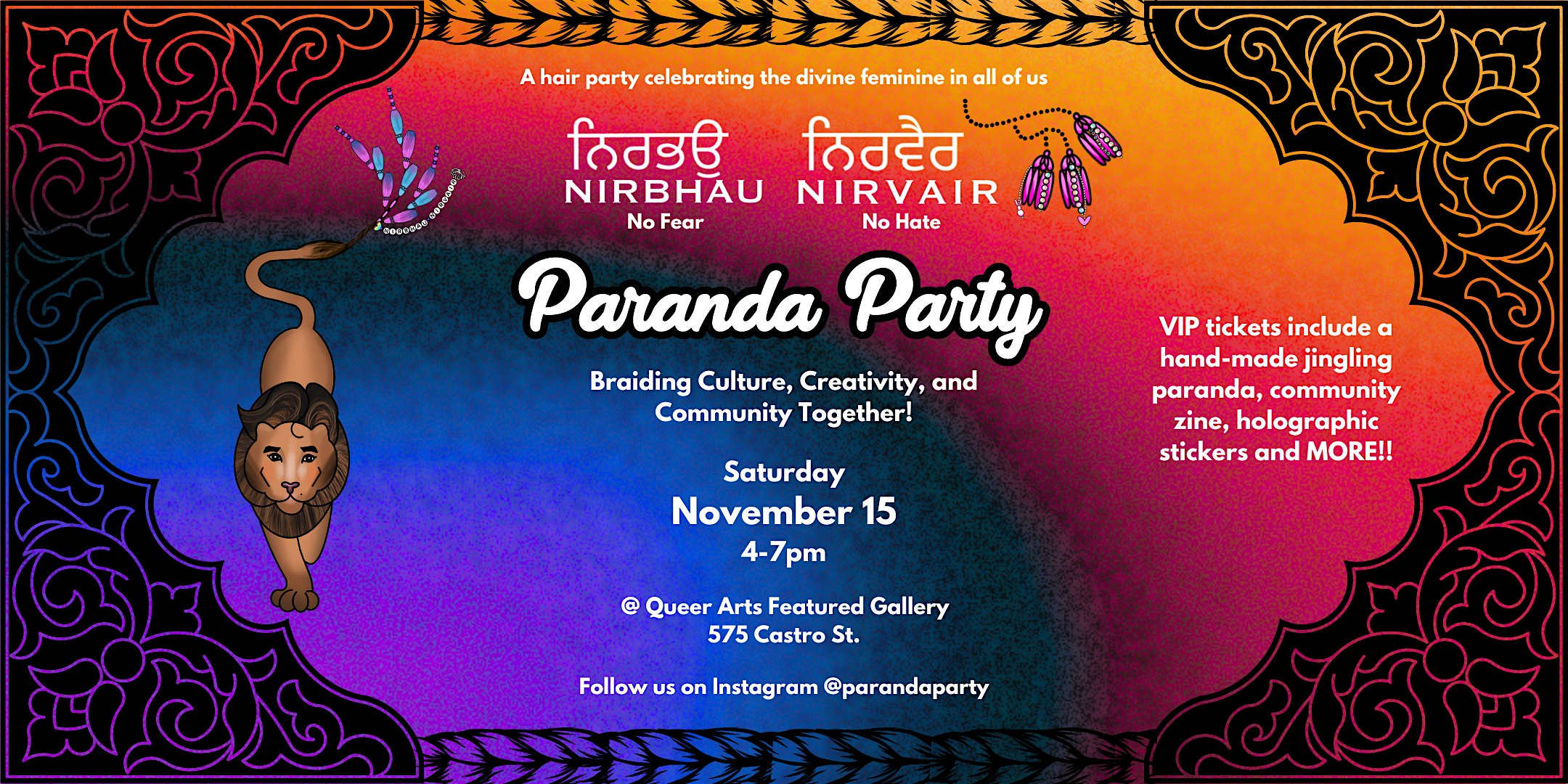 Paranda Party: Nirbhau Nirvair at Queer Arts Featured – San Francisco, CA