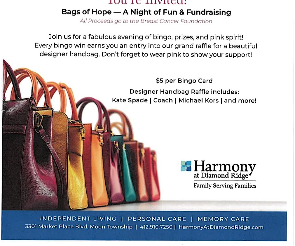 Purse Bingo Bash at 3301 Market Place Blvd – Moon Township, PA