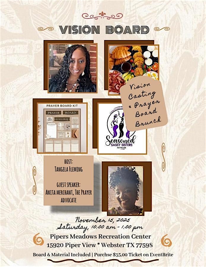2026 Vision Casting & Prayer Board Brunch at Pipers Meadow Recreation Center – Webster, TX