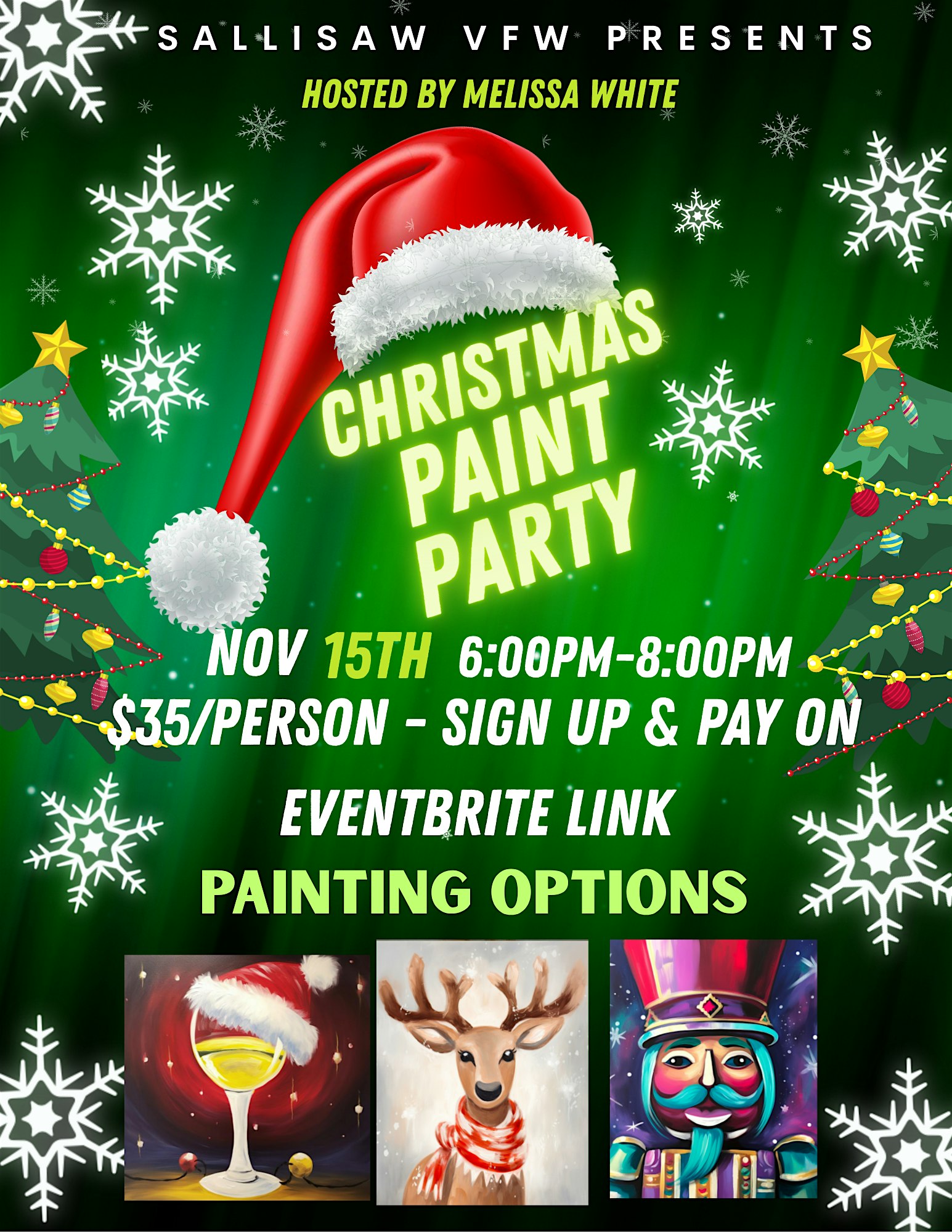 VFW CHRISTMAS PAINT PARTY at VFW Post 4518 – Sallisaw, OK