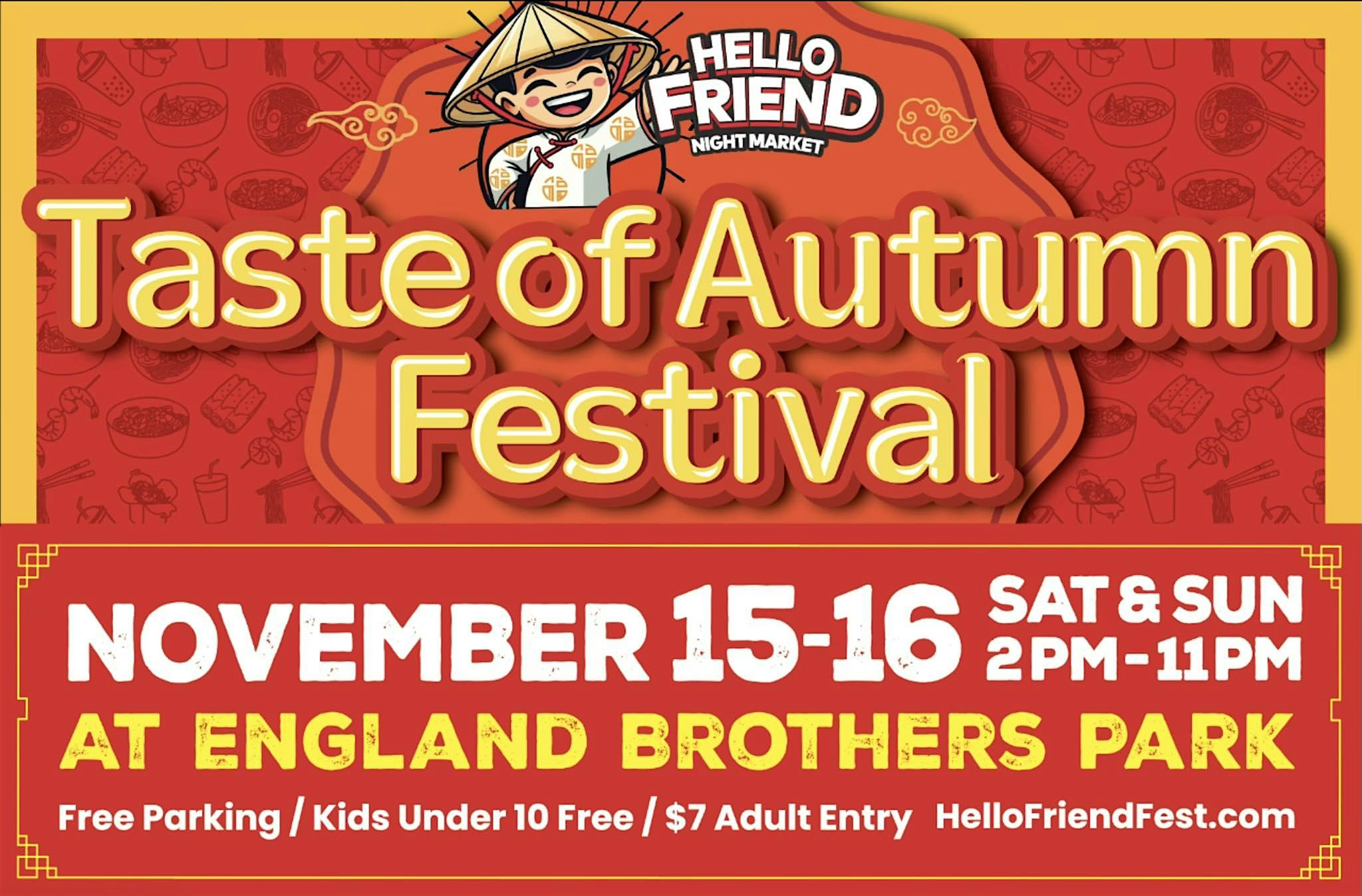 Taste of Autumn – Massive Asian Street Food and Music Fest at England Brothers Park – Pinellas Park, FL