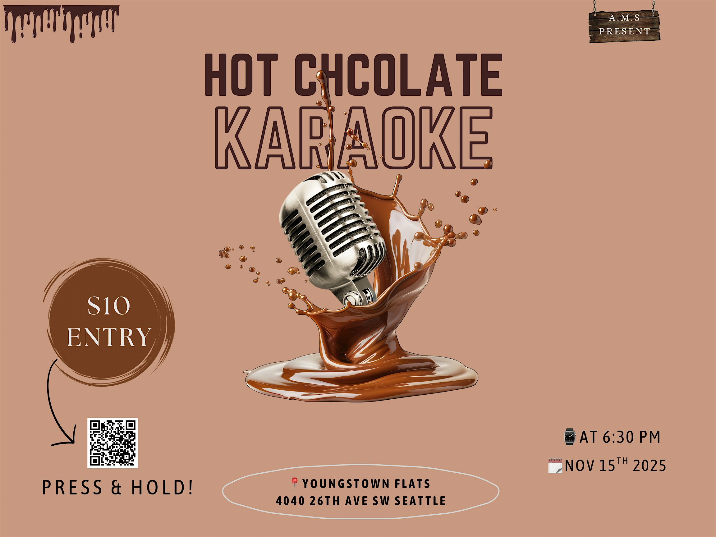 Hot Chocolate & Karaoke Night at Youngstown Flats – Seattle, WA