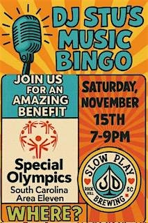 Area 11 Music Bingo at Slow Play Brewing – Rock Hill, SC