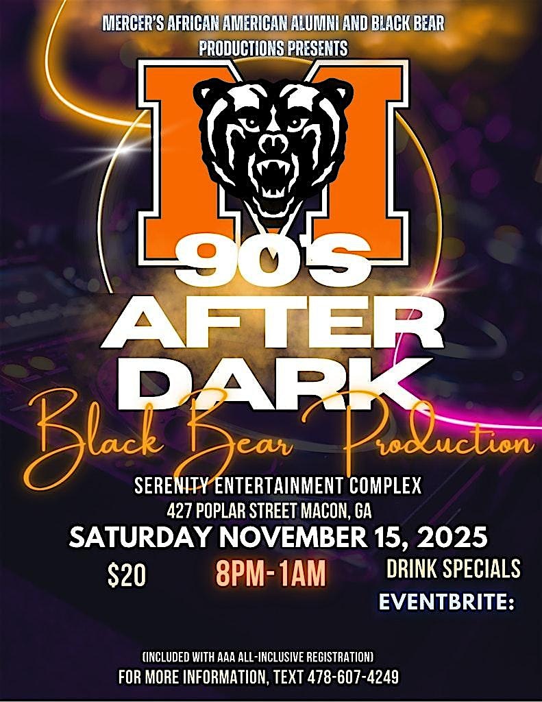 MU Homecoming 2025: 90s After Dark at Serenity Entertainment Complex – Macon, GA