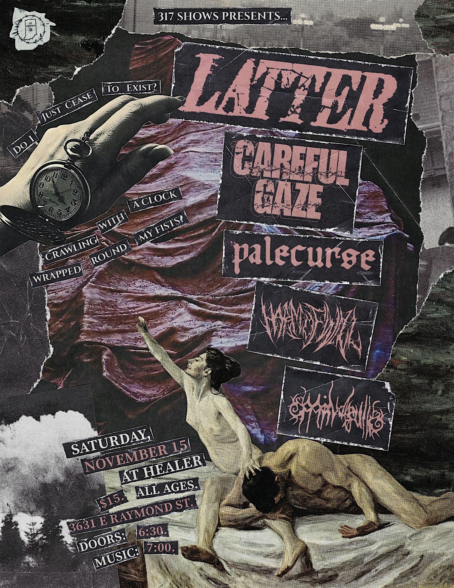 LATTER / CAREFUL GAZE / PALECURSE / HARM OF WILL / MINDFULL @ HEALER at Healer – Indianapolis, IN
