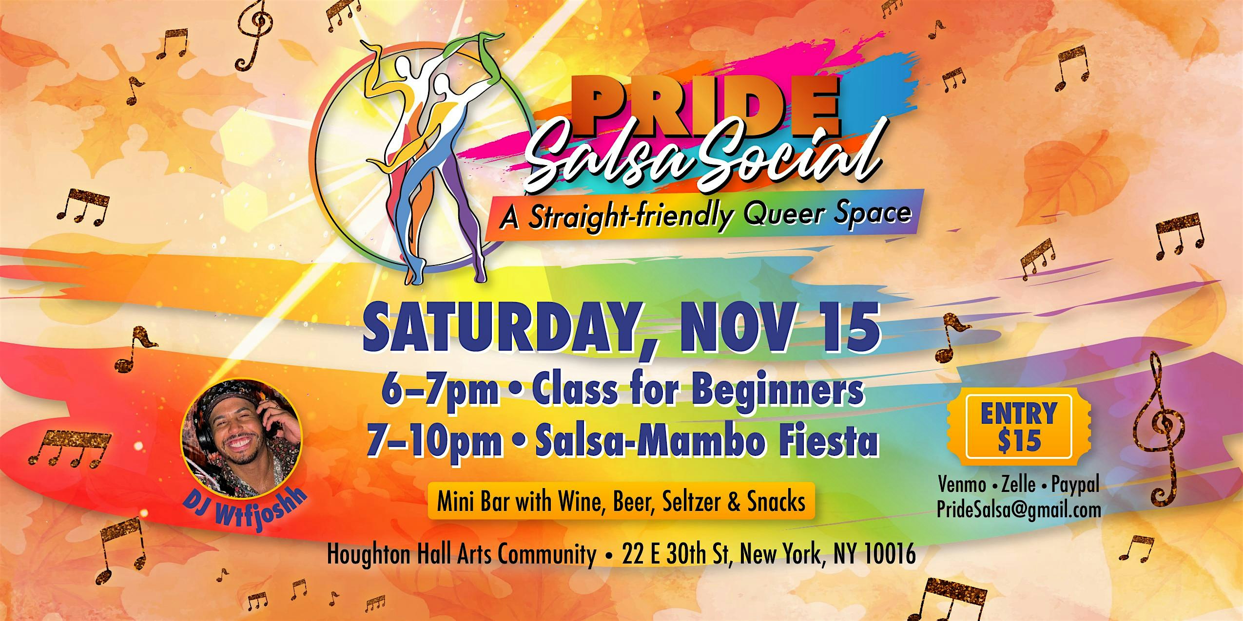 Pride Social November Edition + Beginner Salsa Class at Houghton Hall Arts Community – New York, NY
