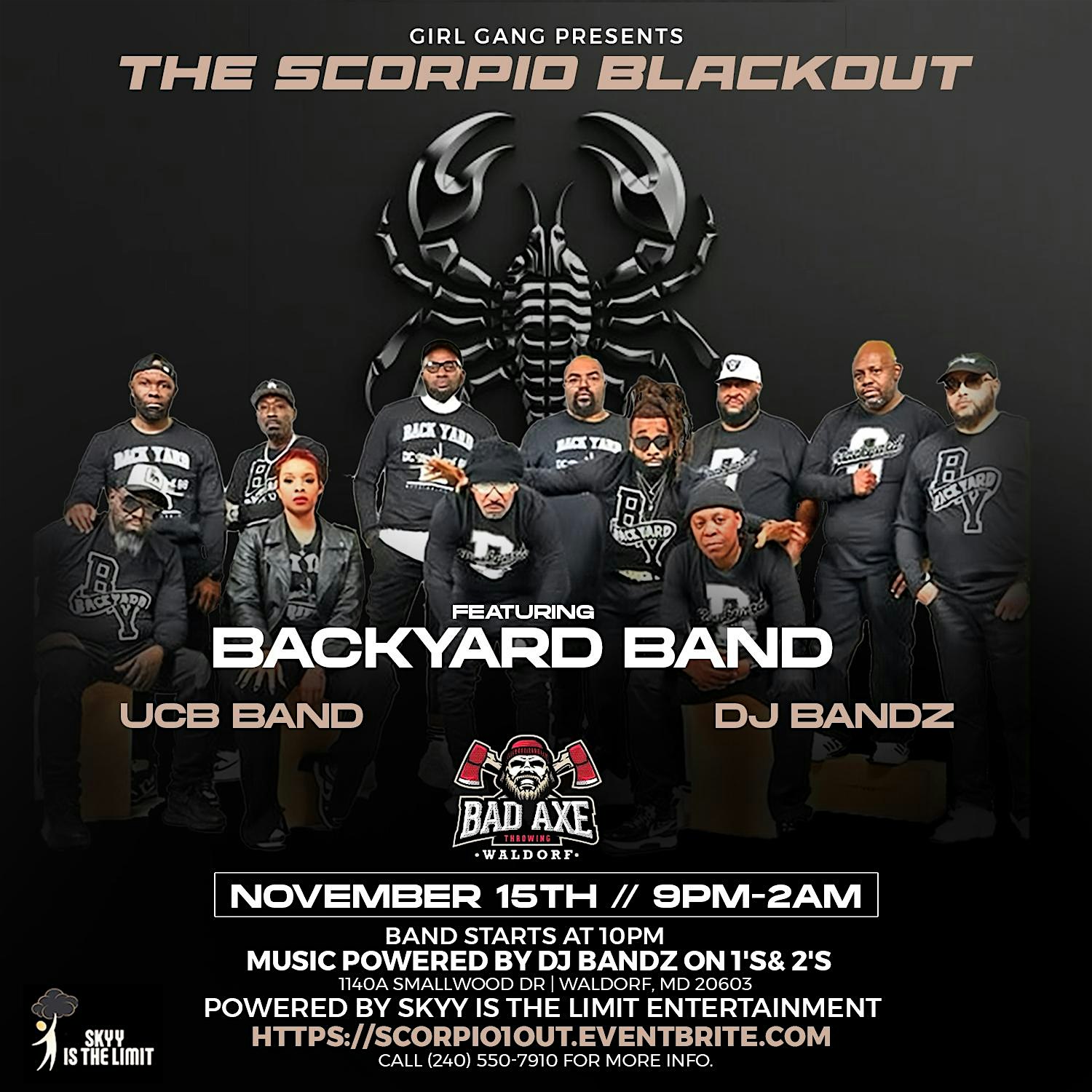 Scorpio ♏ Blackout at Bad Axe Throwing Waldorf – Waldorf, MD