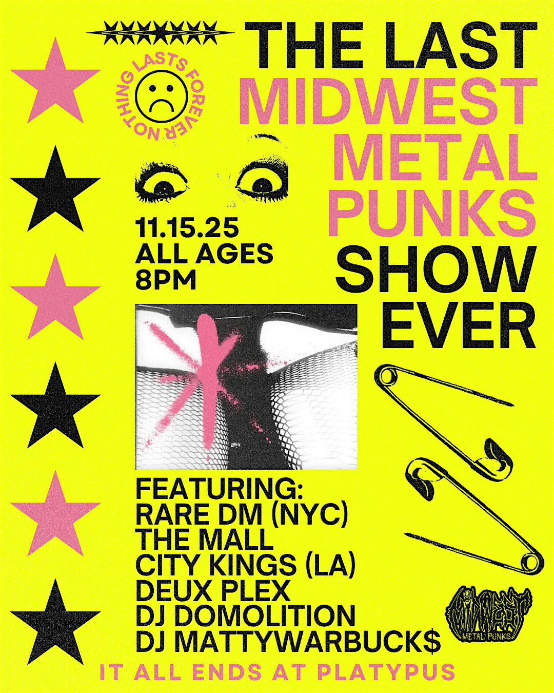 THE LAST MWMP SHOW EVER W/ RARE DM, THE MALL, CITY KINGS, DEUX PLEX, + DJS at Platypus – St. Louis, MO