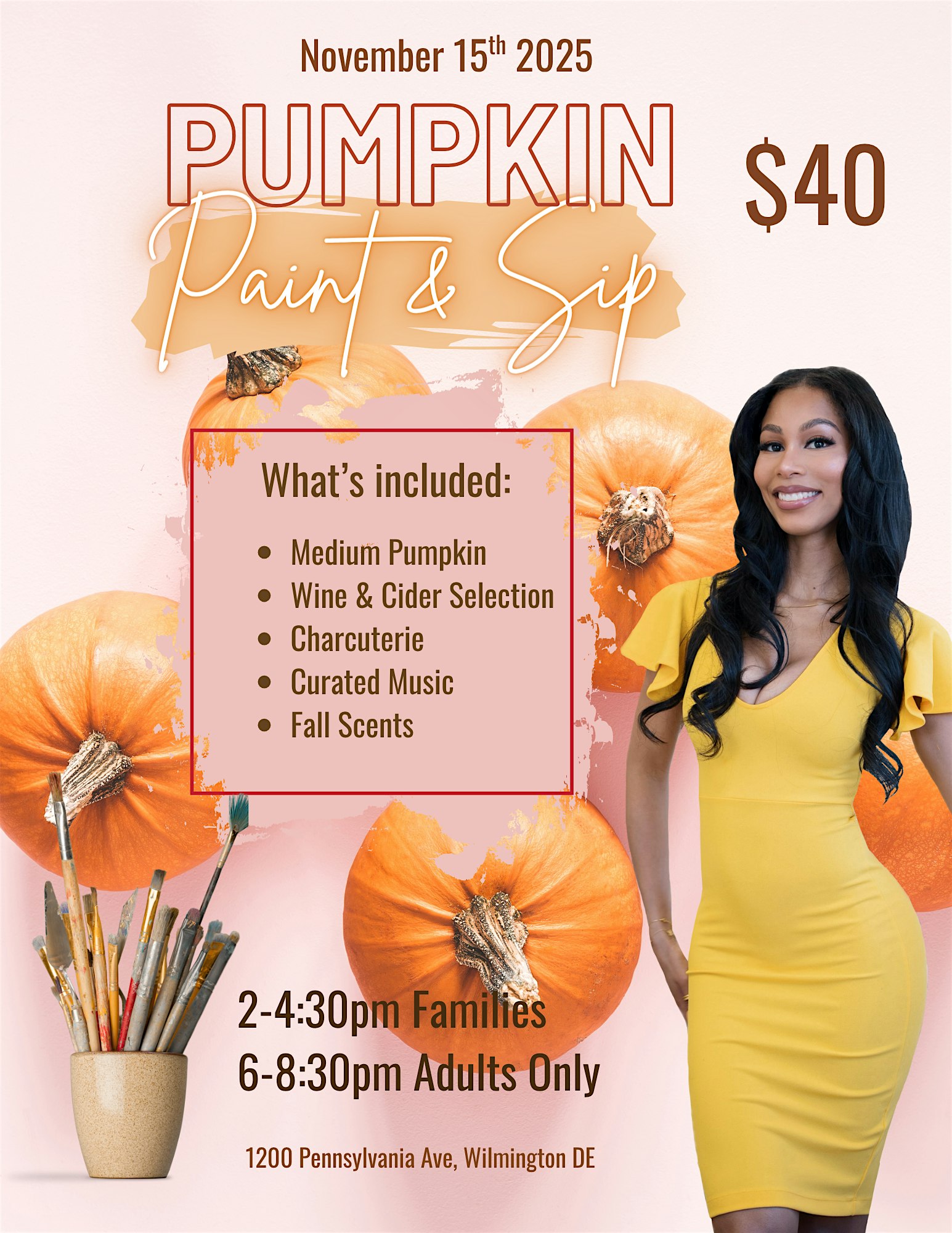 Pumpkin Paint & Sip at 1200 Pennsylvania Ave – Wilmington, DE
