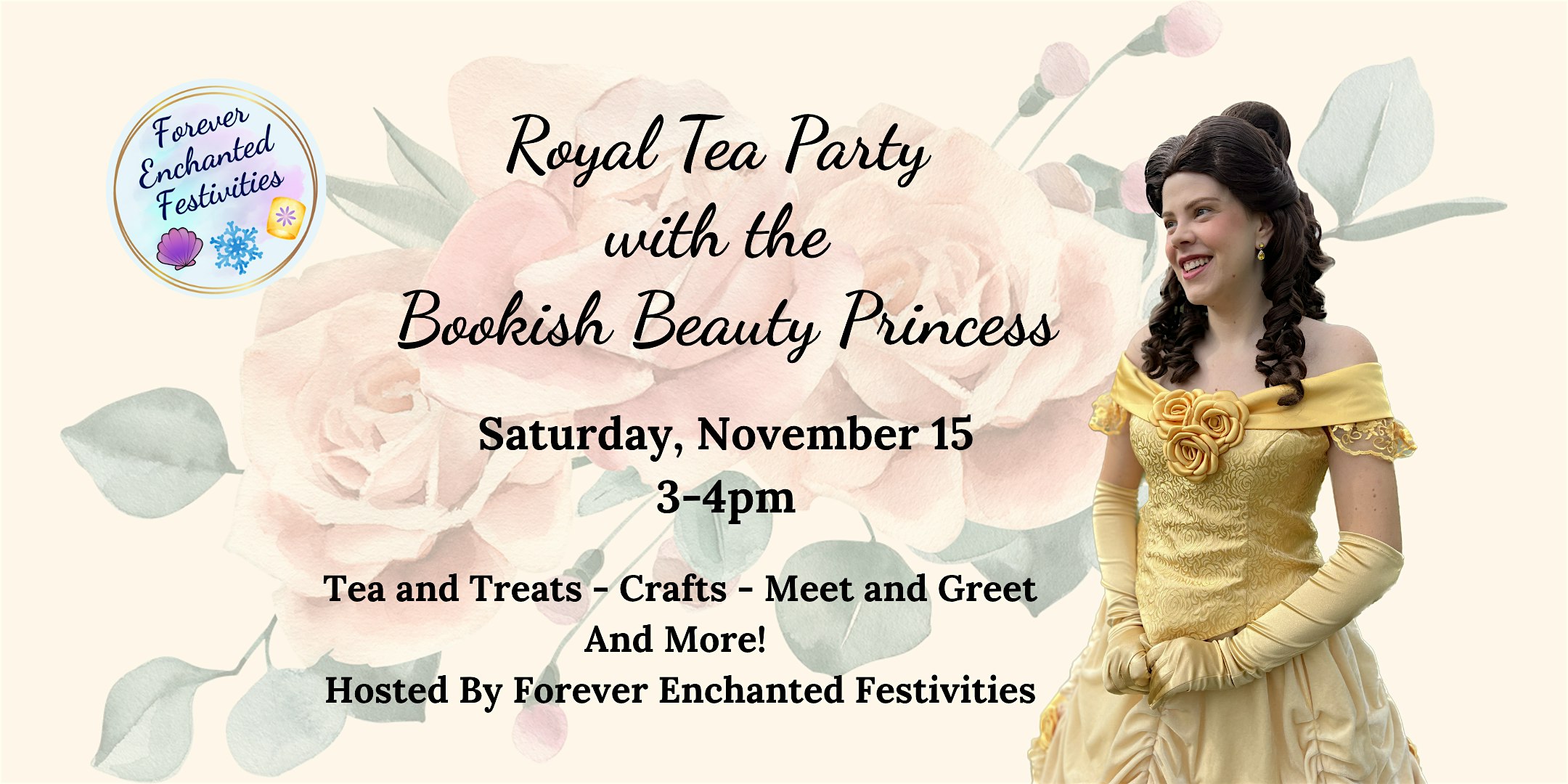 Royal Tea Party with the Bookish Beauty Princess at 8230 Cox Rd – West Chester Township, OH