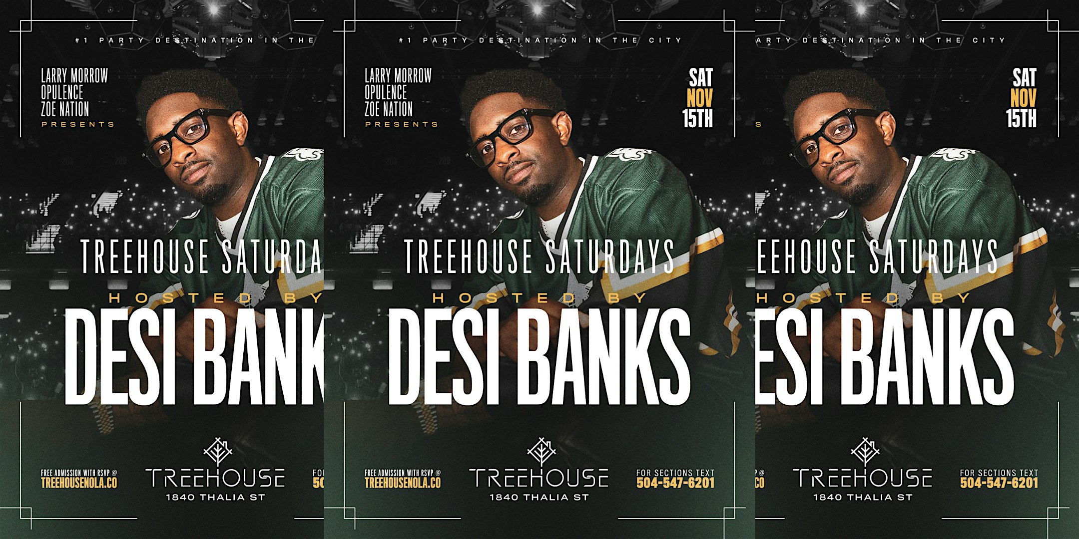 SAT NOV 15 | DESI BANKS HOSTS TREEHOUSE SATURDAYS at Treehouse – New Orleans, LA