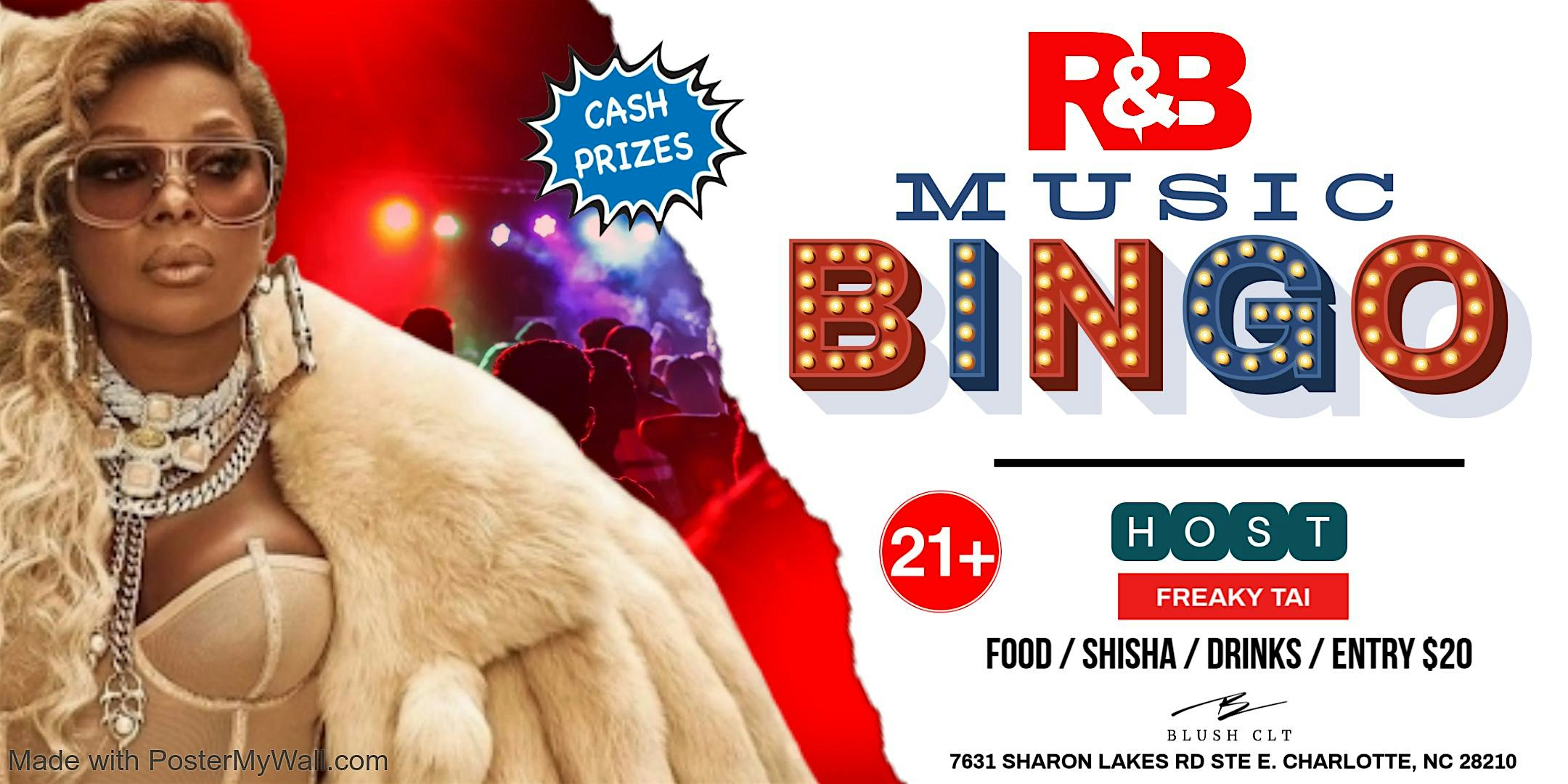 R&B Music Bingo + Comedy Show at Blush CLT – Charlotte, NC