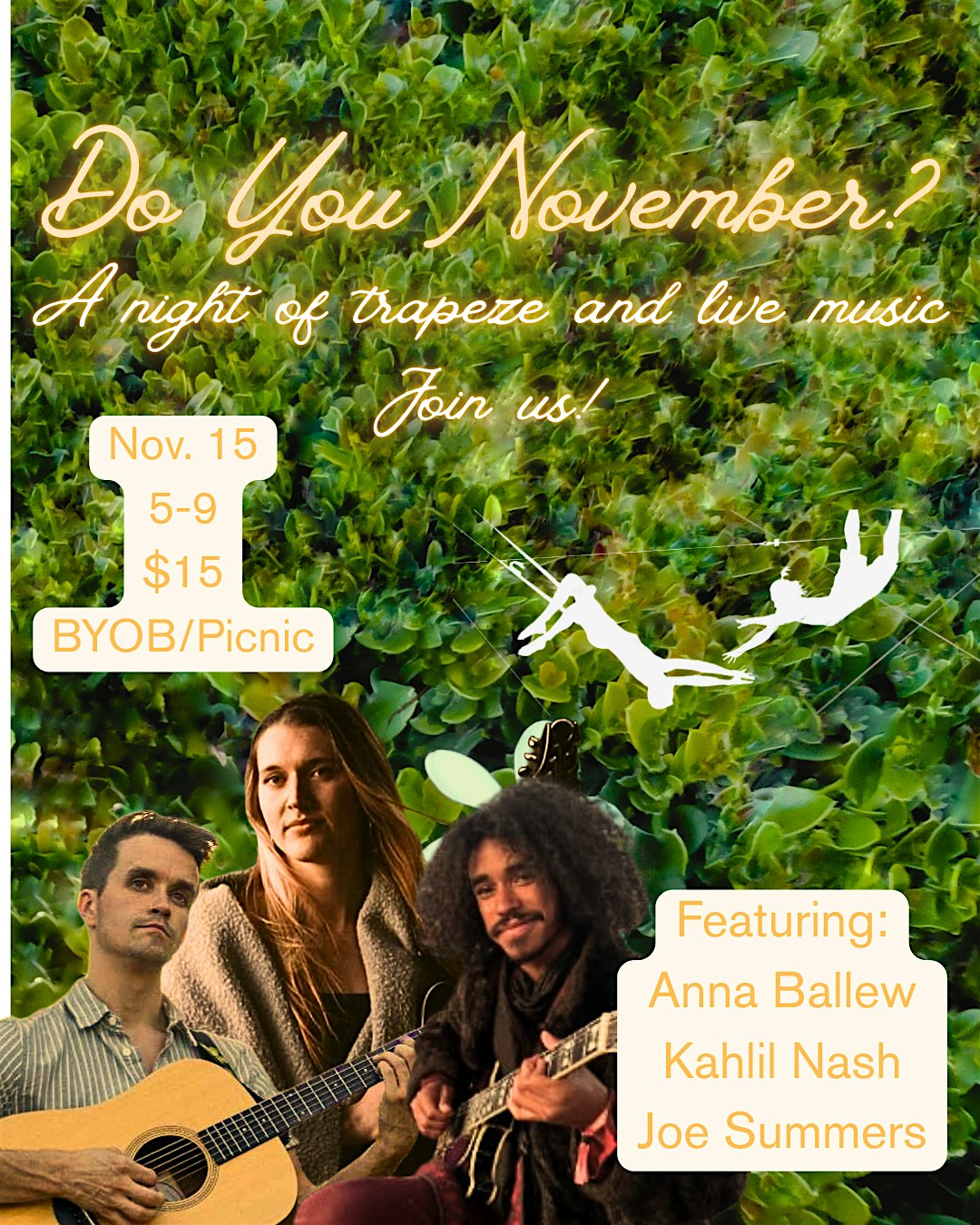 Do You November? A night of Trapeze and Live Music! at Trapeze High LLC – Escondido, CA