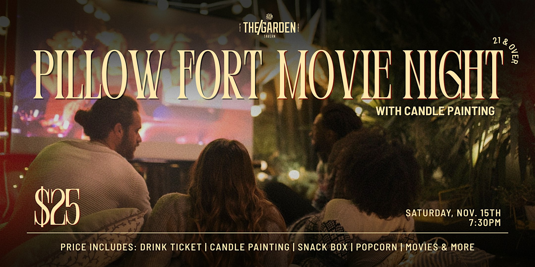 Pillow Fort Movie & Craft Night at The Garden Tavern (21+) at Garden Tavern & Cartside PDX – Portland, OR