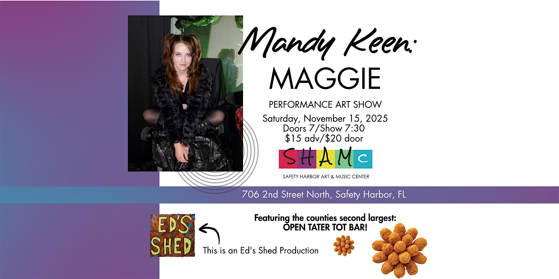 Mandy Keen: Maggie Performance Art Show at Safety Harbor Art And Music Center – Safety Harbor, FL