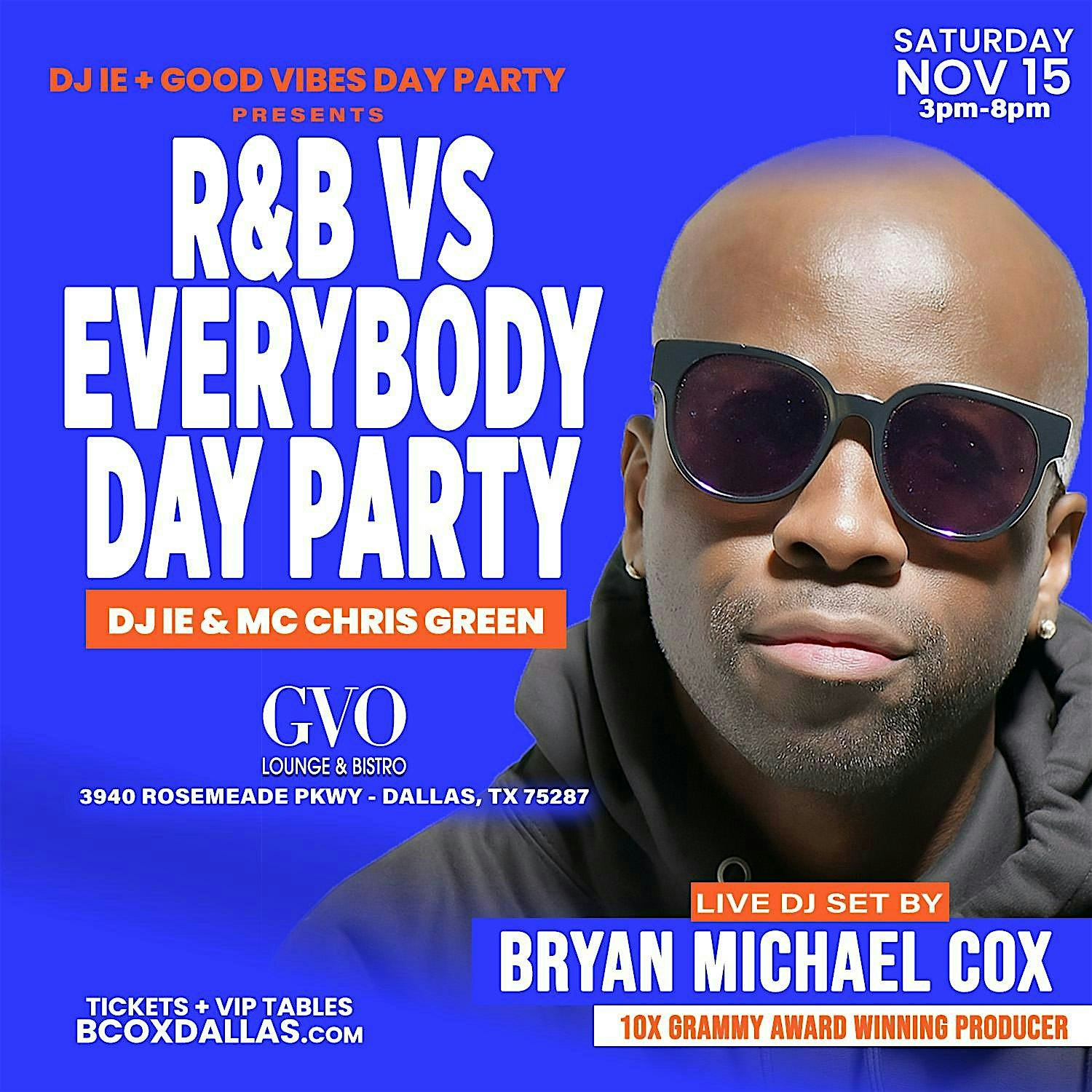 Bryan Michael Cox R&B DAY Party at GVO Lounge at GVO Lounge & Bistro – Dallas, TX
