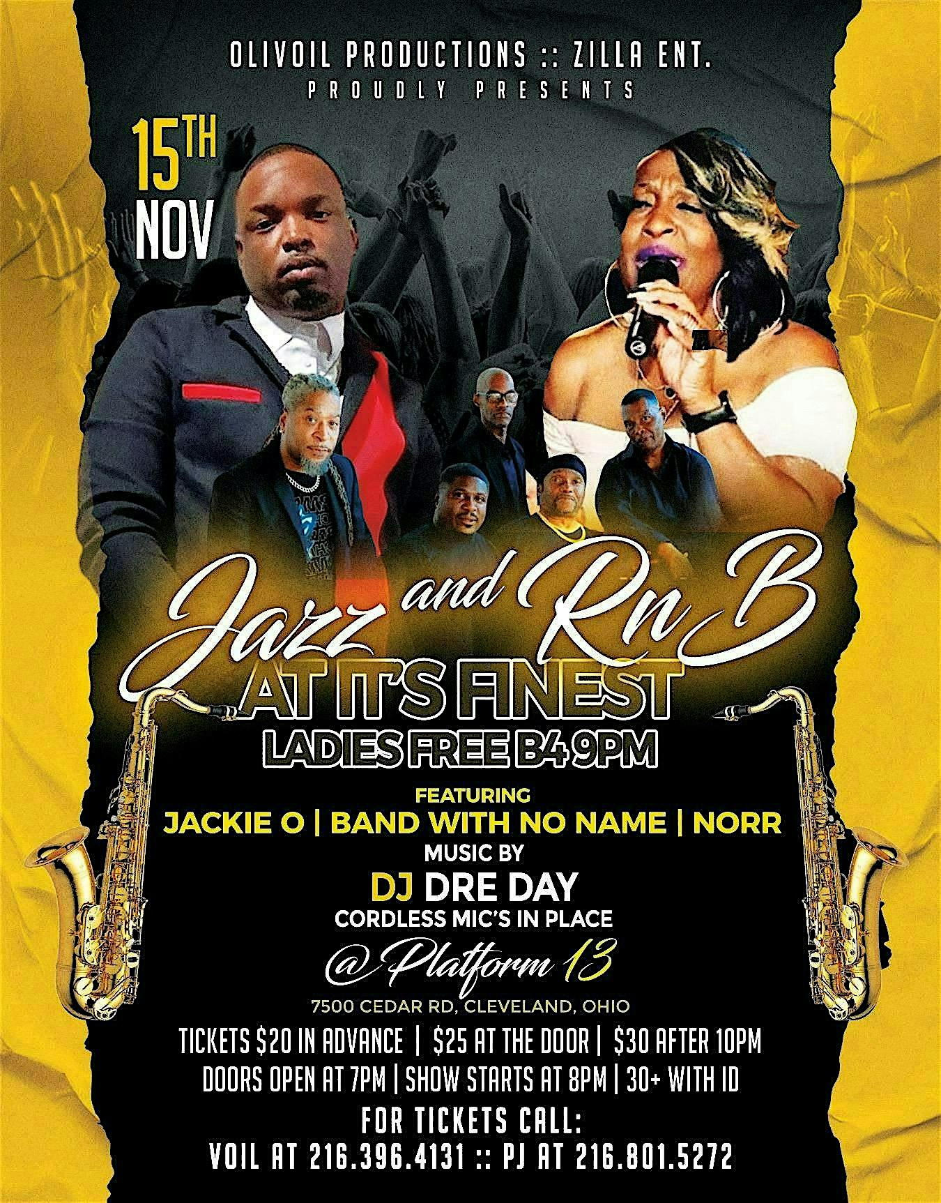 Jazz and RnB At Its Finest at Platform 13 Event Center – Cleveland, OH