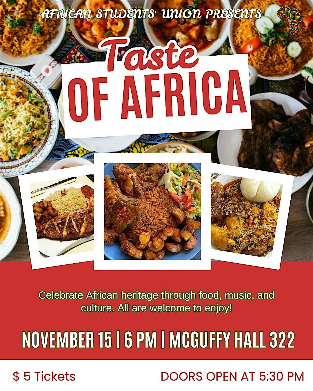 ASU Taste of Africa at McGuffey Hall – Oxford, OH