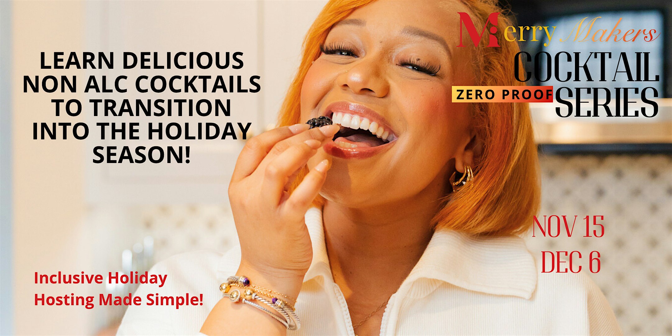 Merry Makers: A non alc cocktail workshop for the holiday season at Mockery Zero Proof – Detroit, MI