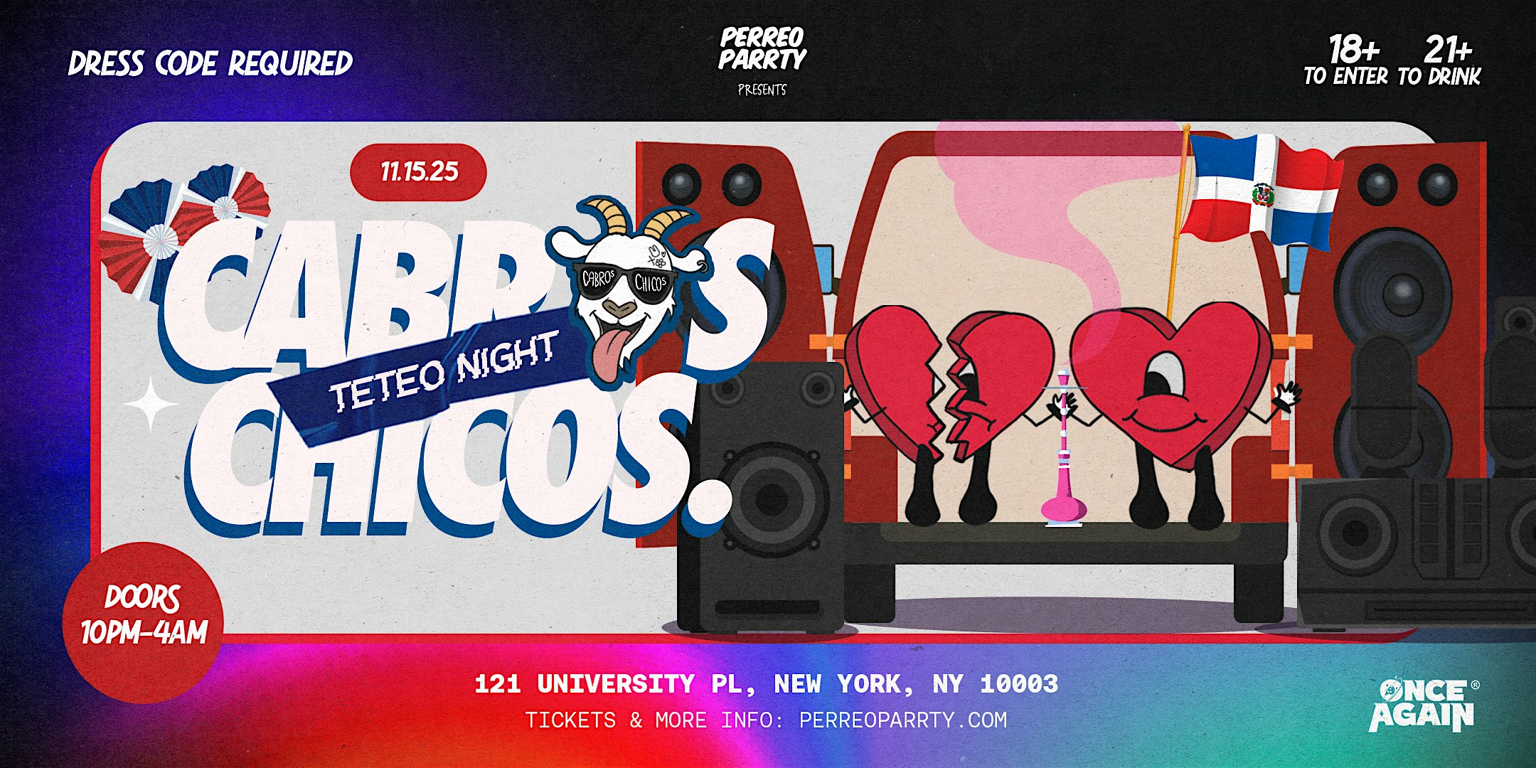 Cabros Chicos – Teteo Night | Latin Dance Party (18+) at Bar 13 – New York, NY