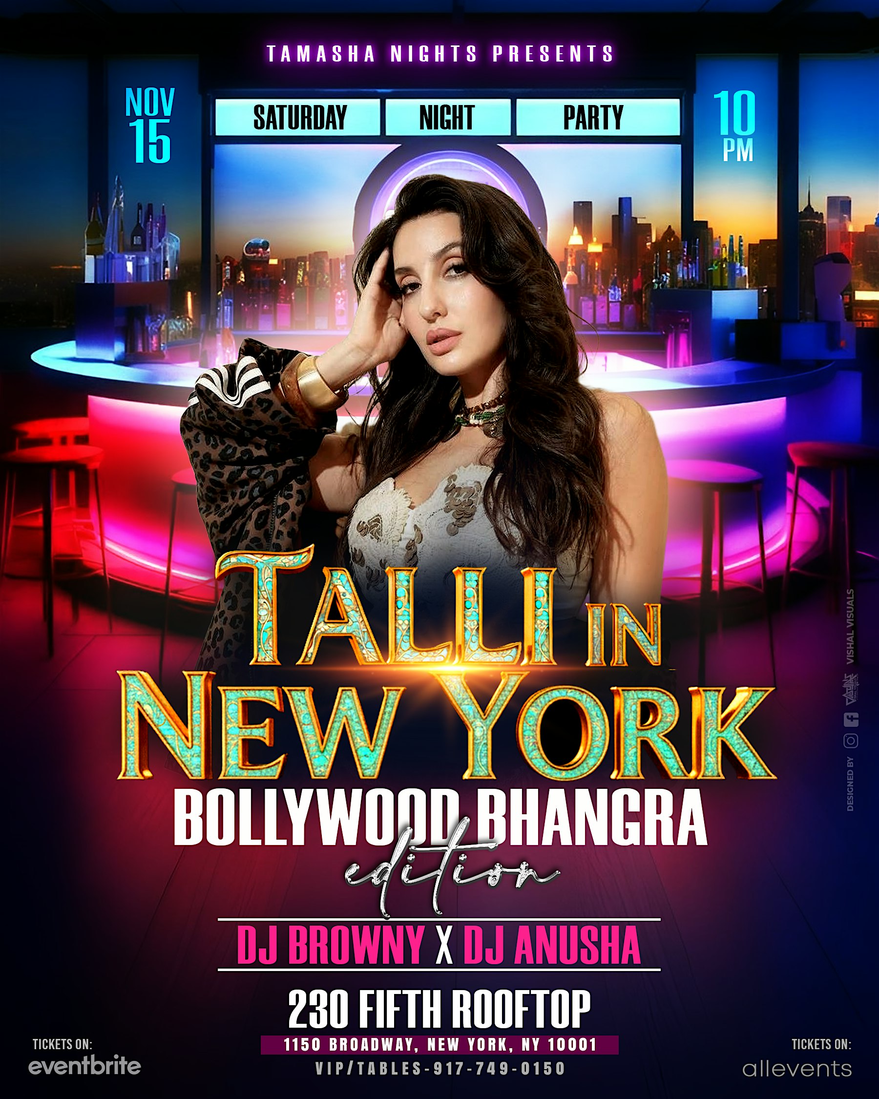 NEW YORK’S BOLLYWOOD TALLI NIGHT @230 FIFTH ROOFTOP at 230 Fifth Rooftop Bar – New York, NY