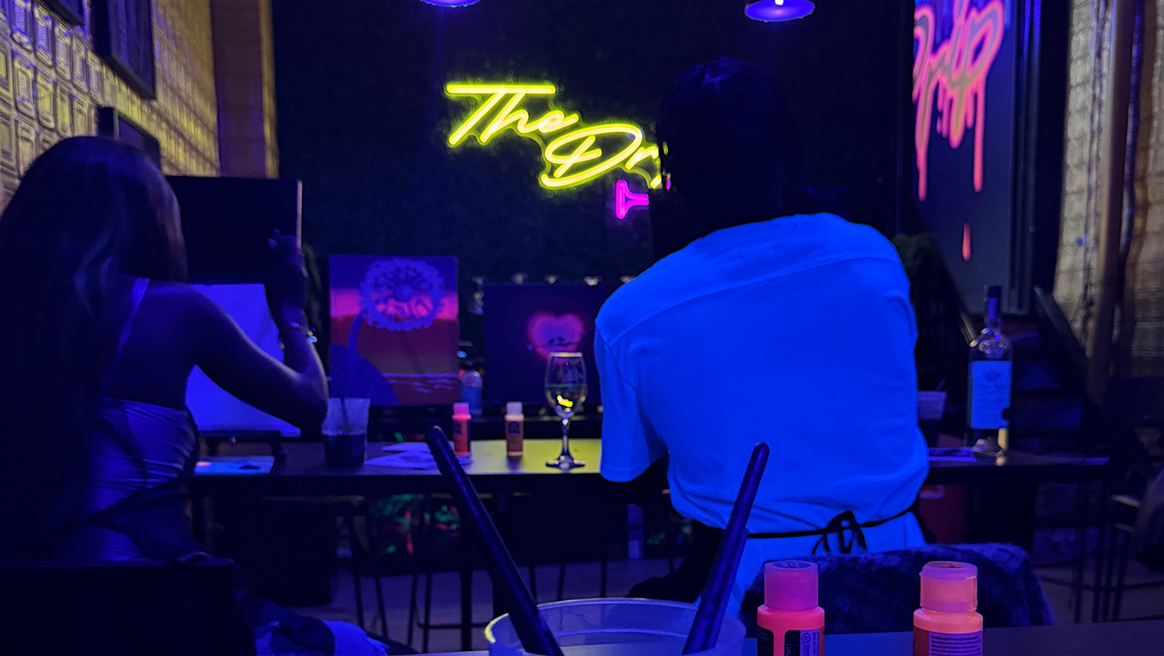 Sip & Glow in the Dark Paint Nite at The Drip Paint & Sip Studio, Monticello Avenue, Jersey City, NJ, USA – Jersey City, NJ