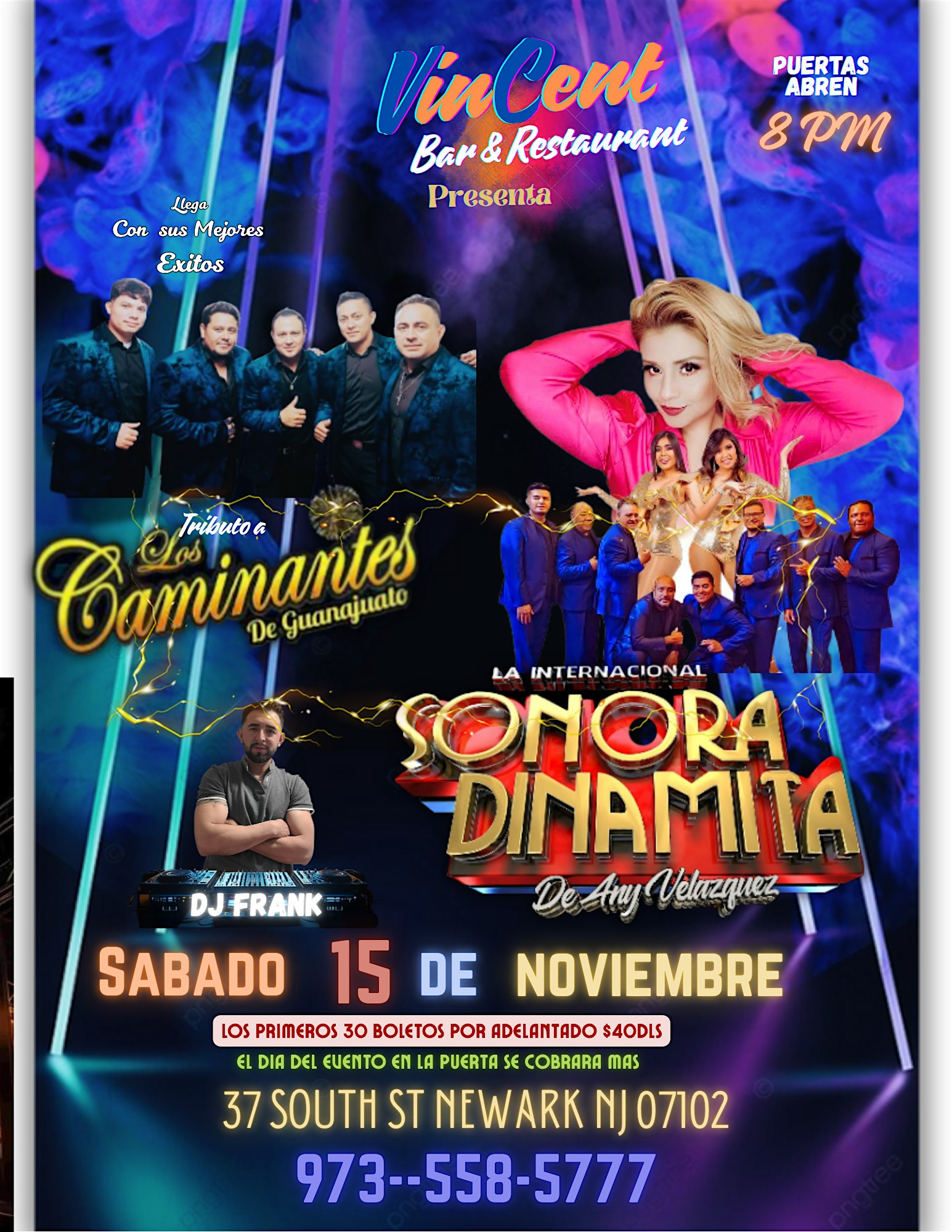 Los caminantes y la sonora dinamita at 37 South St – Newark, NJ