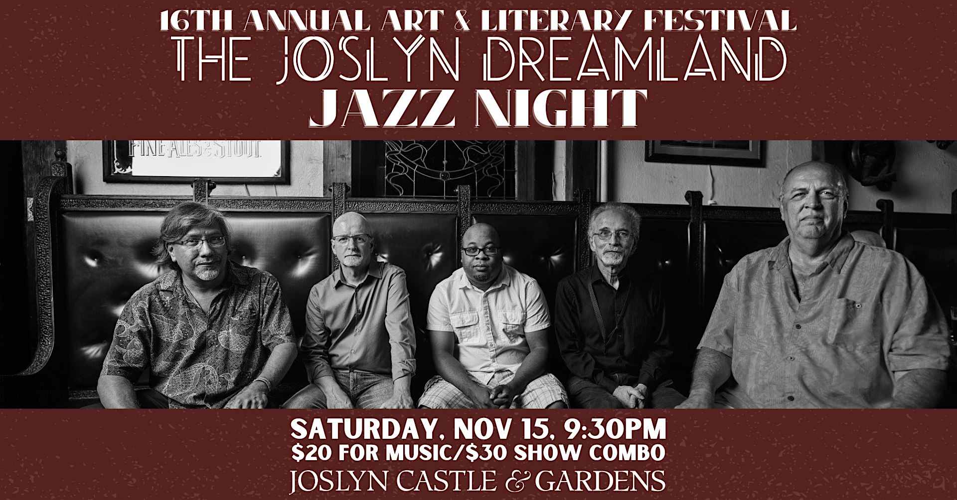 The Joslyn Dreamland: Jazz Night with Luigi Inc. at Joslyn Castle & Gardens – Omaha, NE