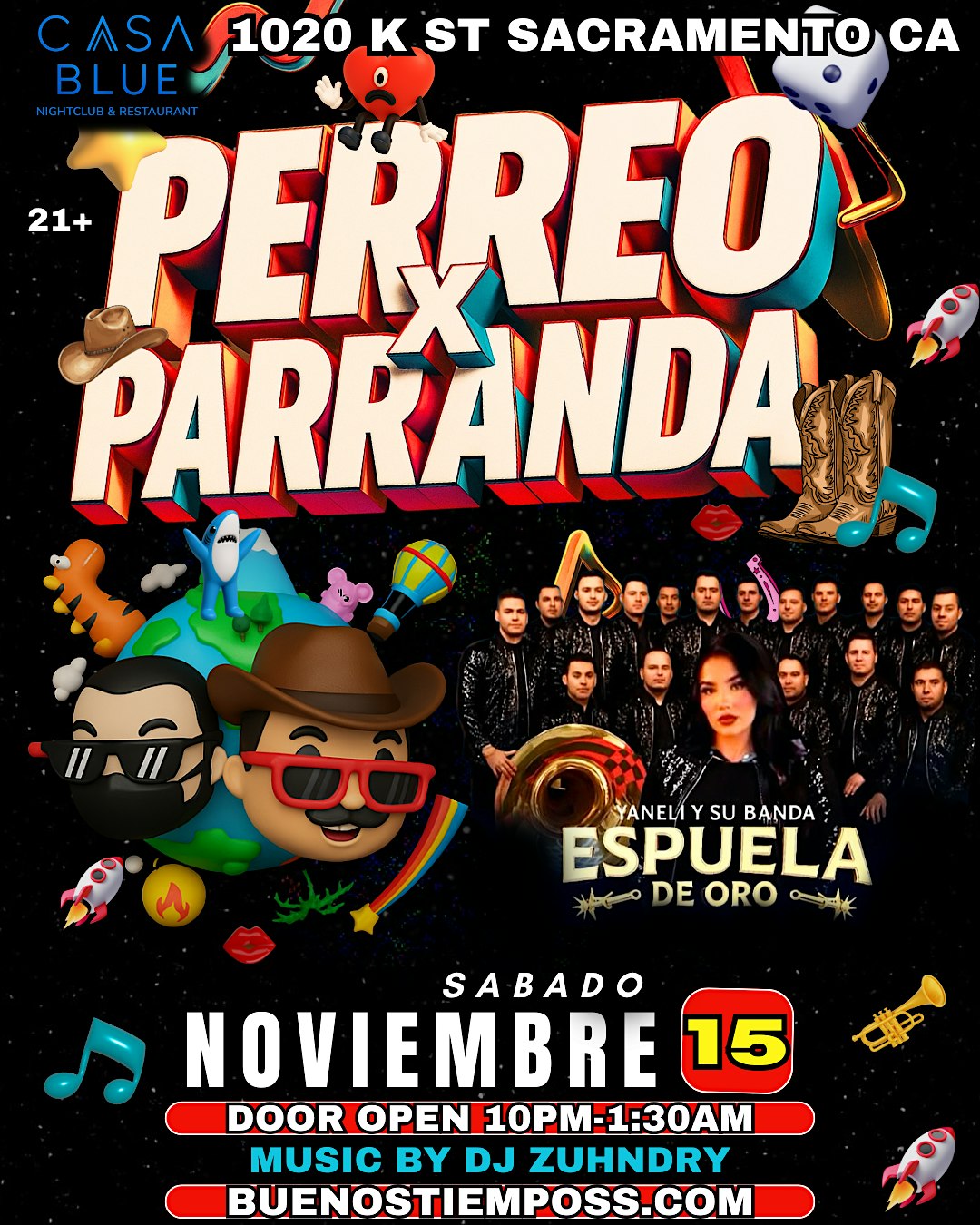 Banda y Perreo En Casa Blue at Casa Blue – Sacramento, CA