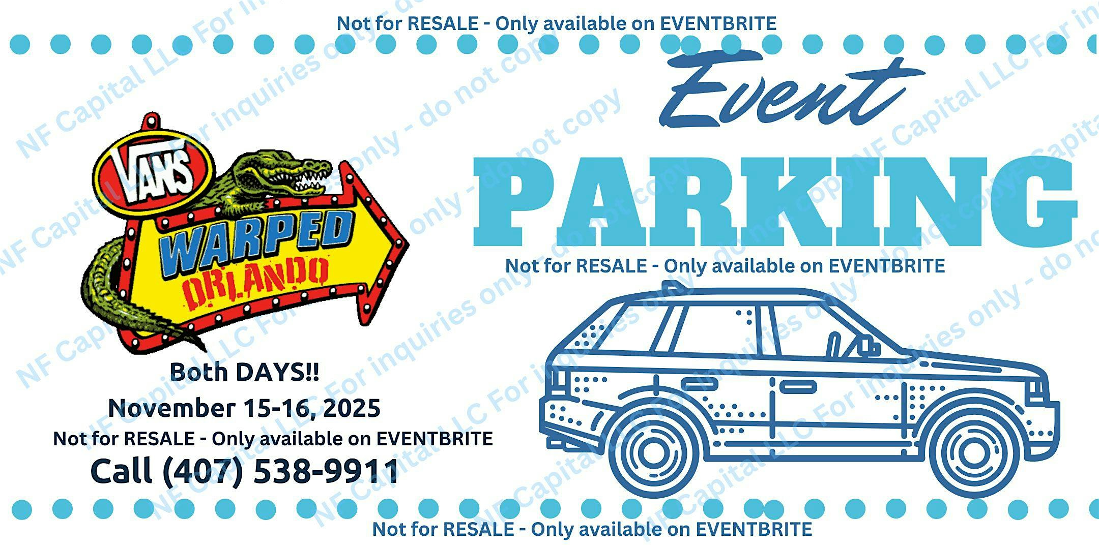 Event Parking Orlando: Warped Tour Orlando 2025 at 2019 W South St – Orlando, FL