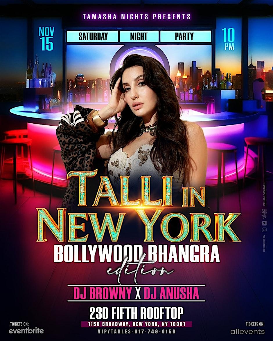 Blue Glove Presents: BOLLYWOOD TALLI NIGHT | DJ BROWNY + ANUSHA | 230 FIFTH at 230 Fifth Rooftop Bar – New York, NY