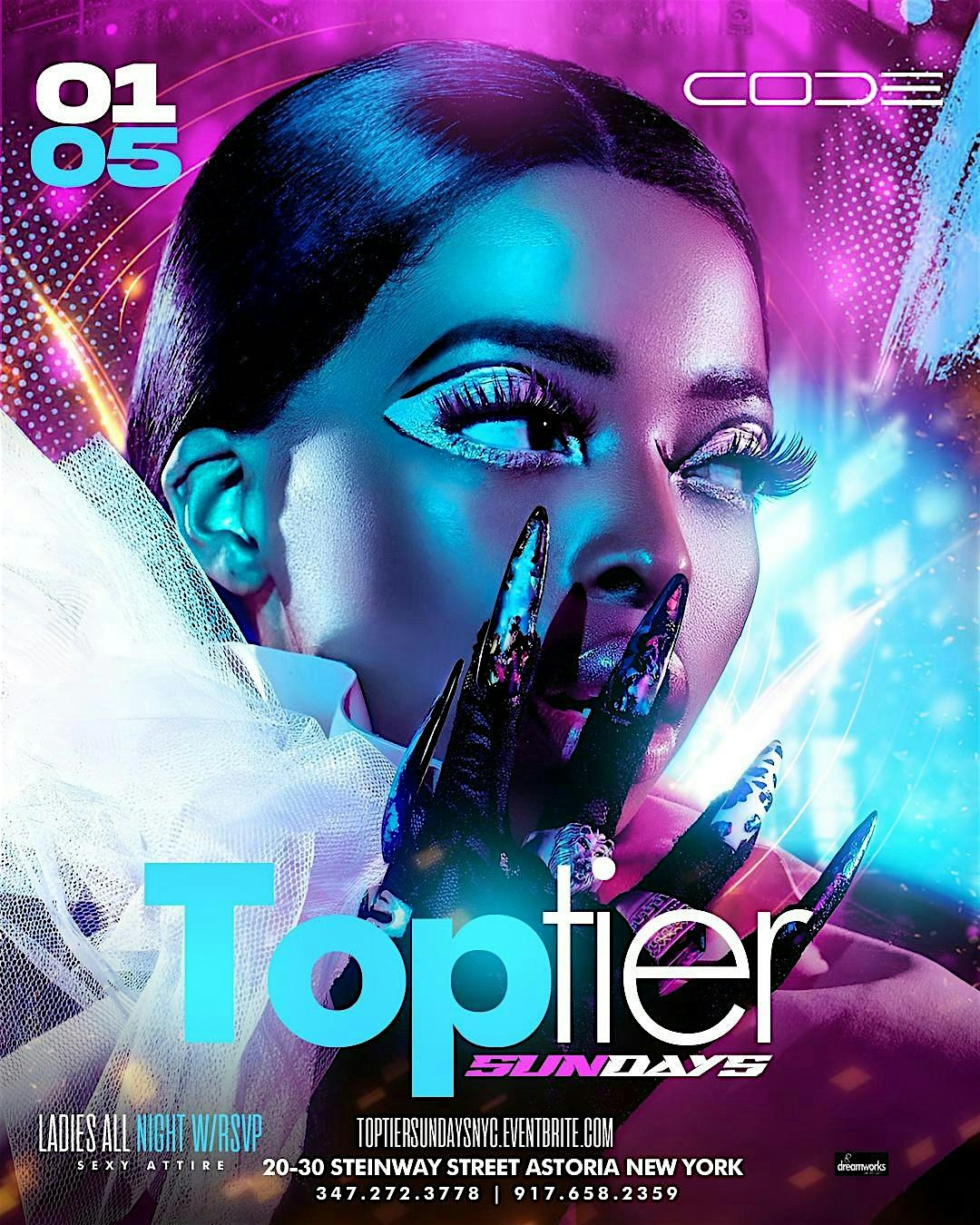 TOP TIER SUNDAYS AT CODE ASTORIA at Code Astoria – Queens, NY