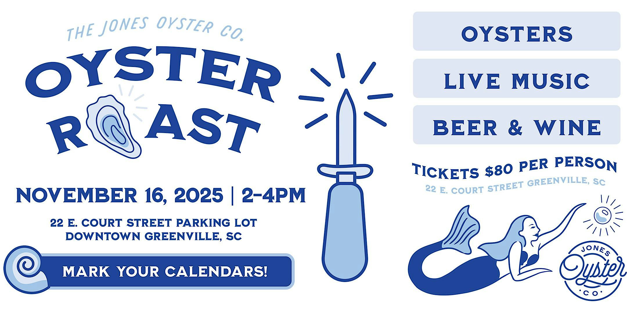 Jones Oyster Co. November Oyster Roast at The Jones Oyster Co. (or really – next door) – Greenville, SC