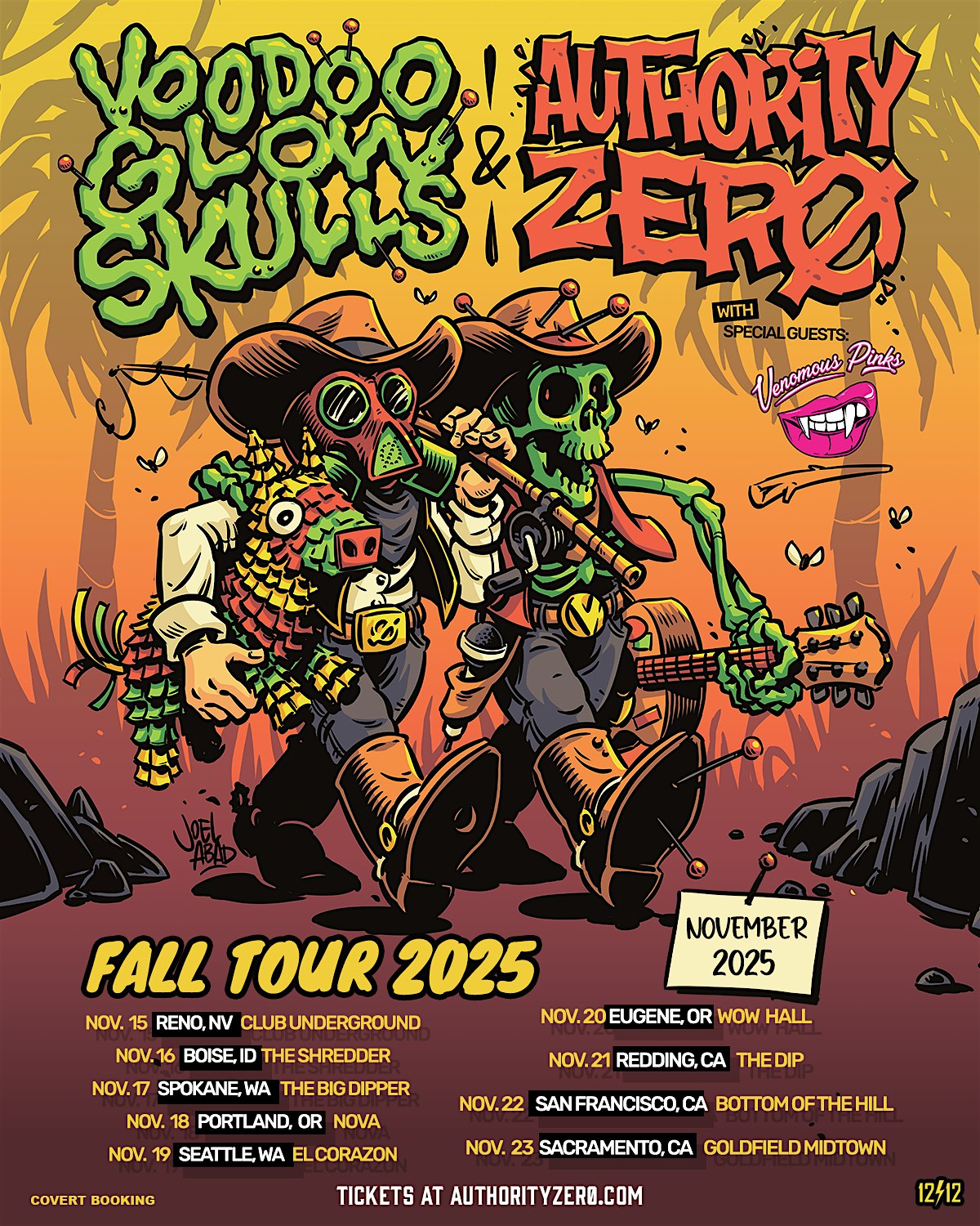 VOODOO GLOW SKULLS, AUTHORITY ZERO, THE VENOMOUS PINKS, THE USELESS at The Shredder – Boise, ID