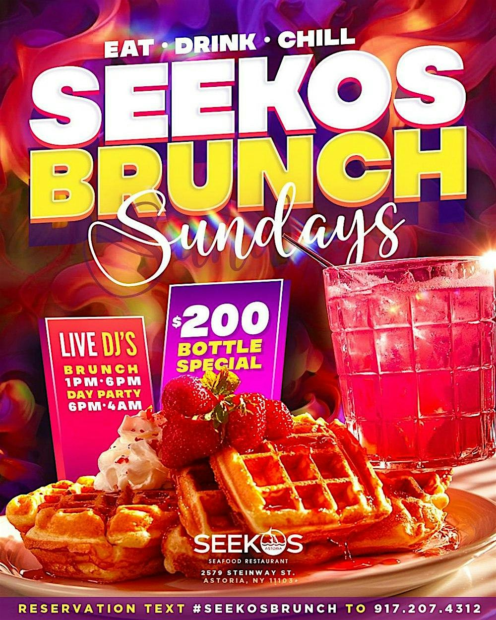 Booze Brunch & Beats at Seekos Astoria #BrunchAndParty at Coco La Reve – Queens, NY