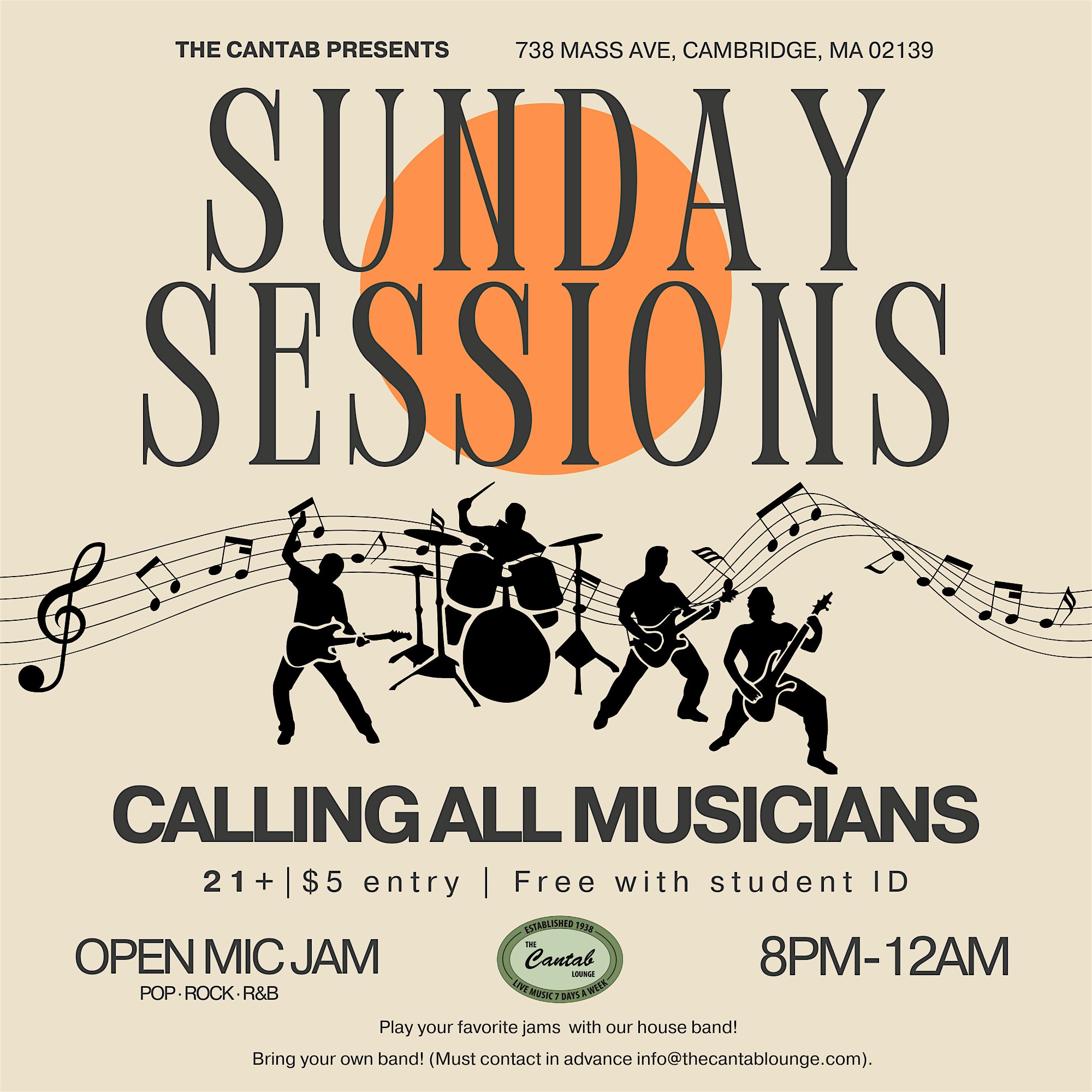 Sunday Sessions at The Cantab Lounge at The Cantab Lounge – Cambridge, MA