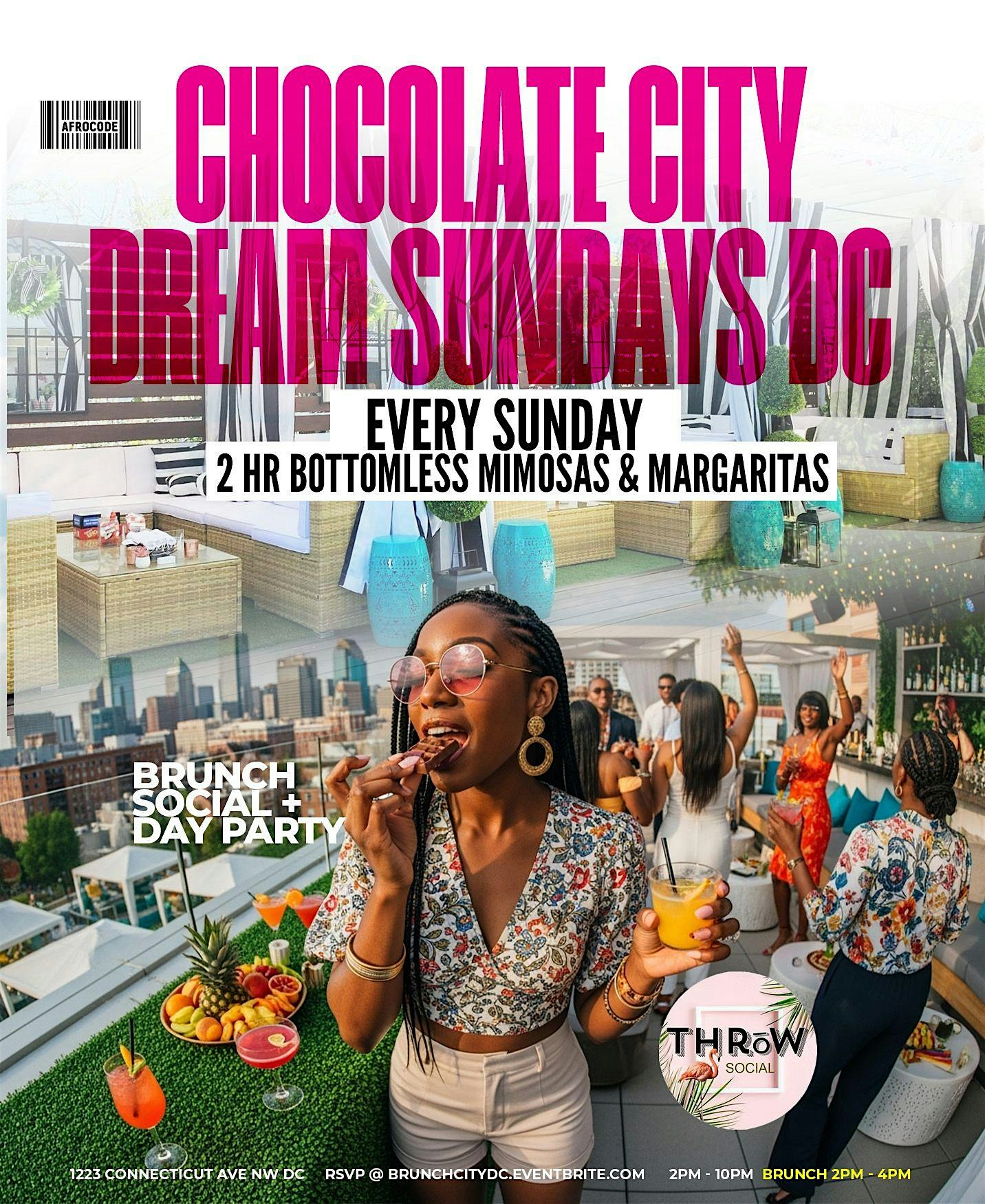 Brunch Social | Chocolate City | 2-Hr Mimosas & Margaritas [Every Sunday] at THRōW Social DC – Washington, DC
