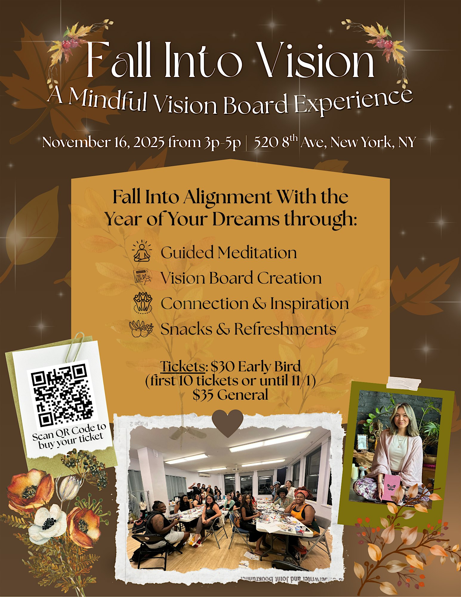 Fall Into Vision: A Mindful Vision Board Experience at Ripley-Grier Studios – New York, NY