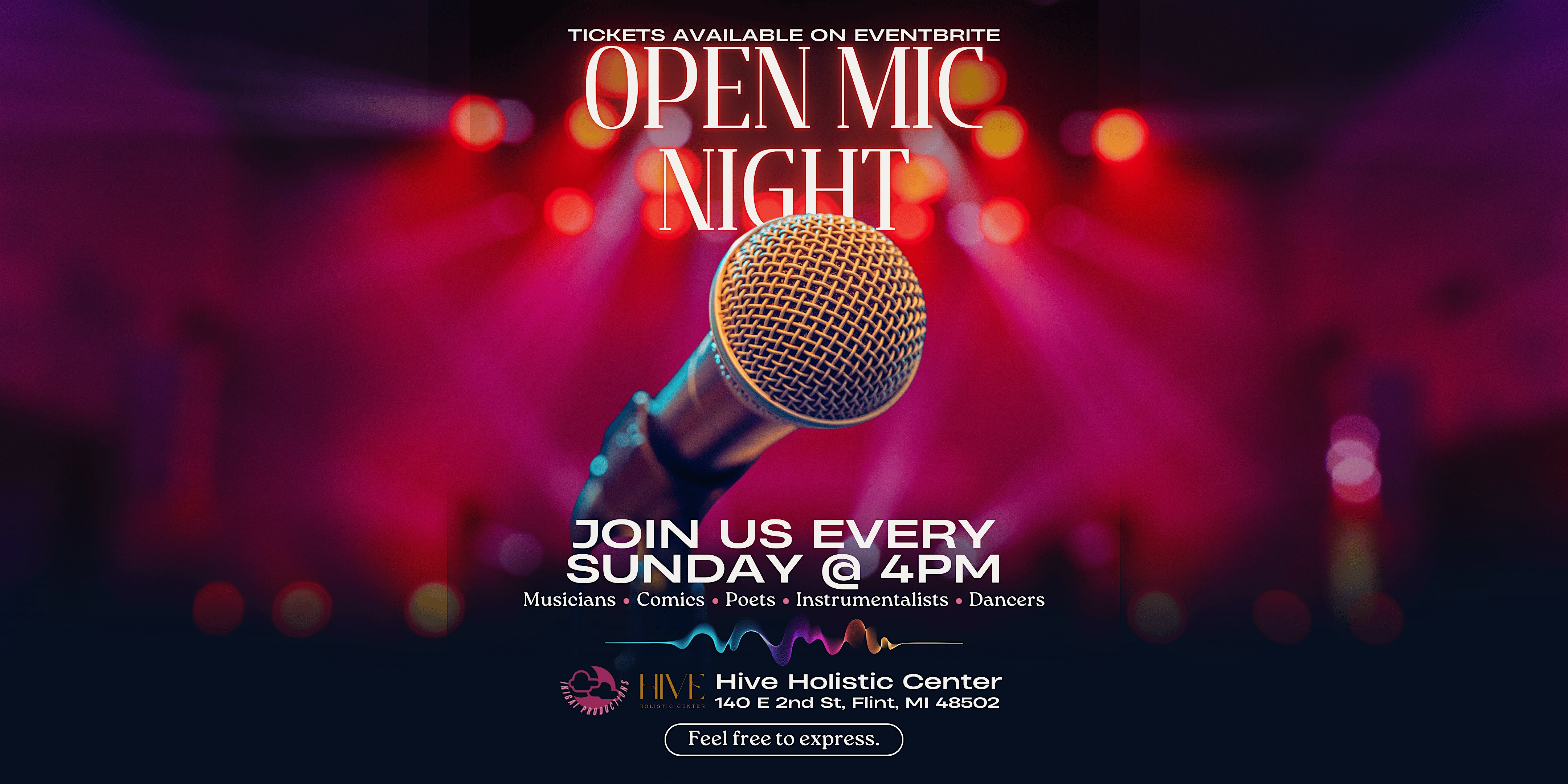Open Mic Night @ Hive Holistic Center at Hive Holistic Center – Flint, MI