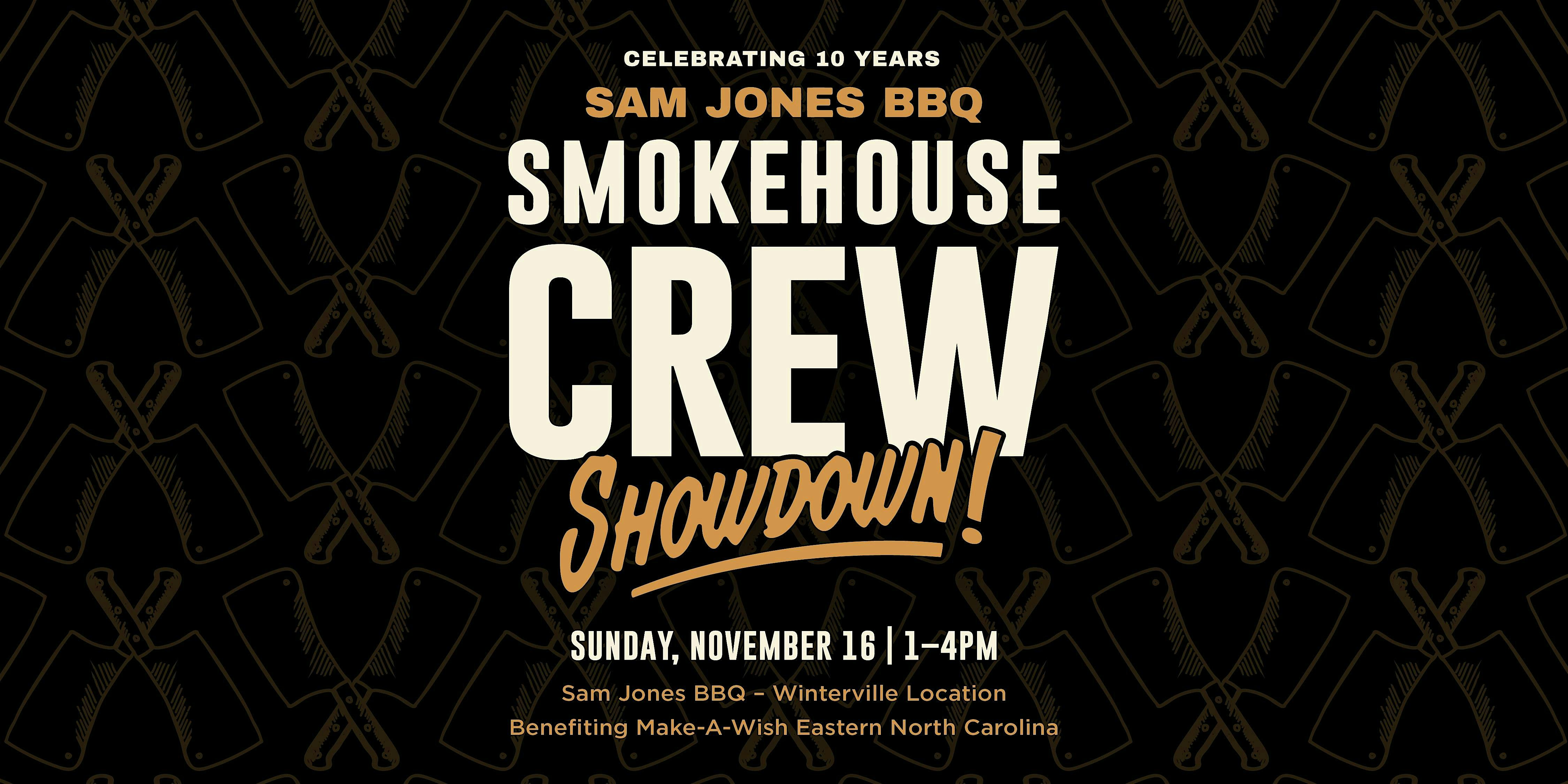 Sam Jones BBQ Smokehouse Showdown – 10th Anniversary Celebration at 715 W Fire Tower Rd – Winterville, NC