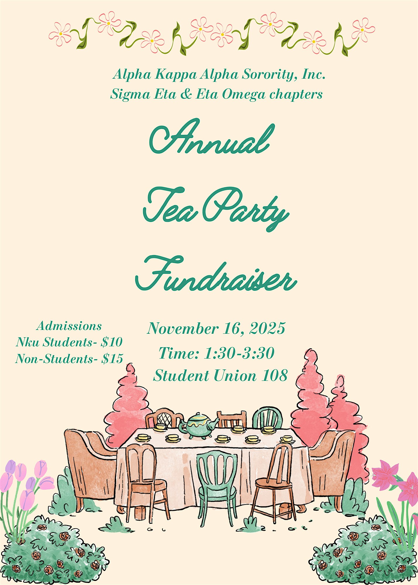 Annual Tea Party Fundraiser at Student Union – Highland Heights, KY