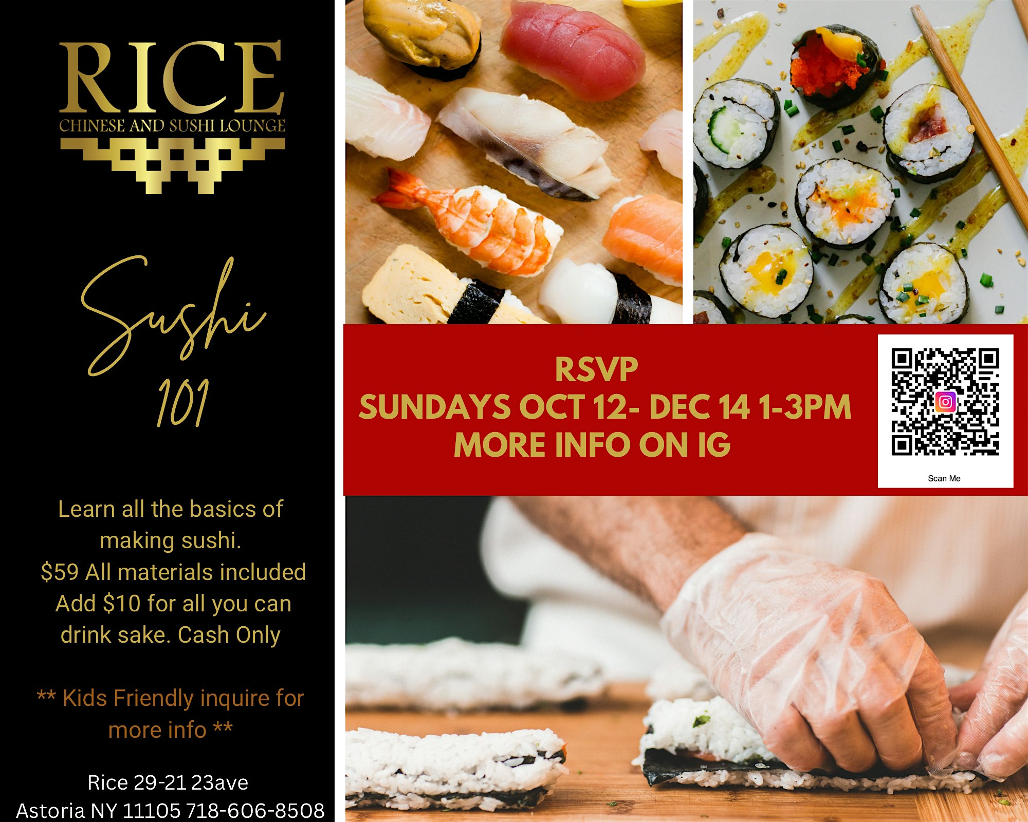 Sushi Making Class at Rice K – Queens, NY