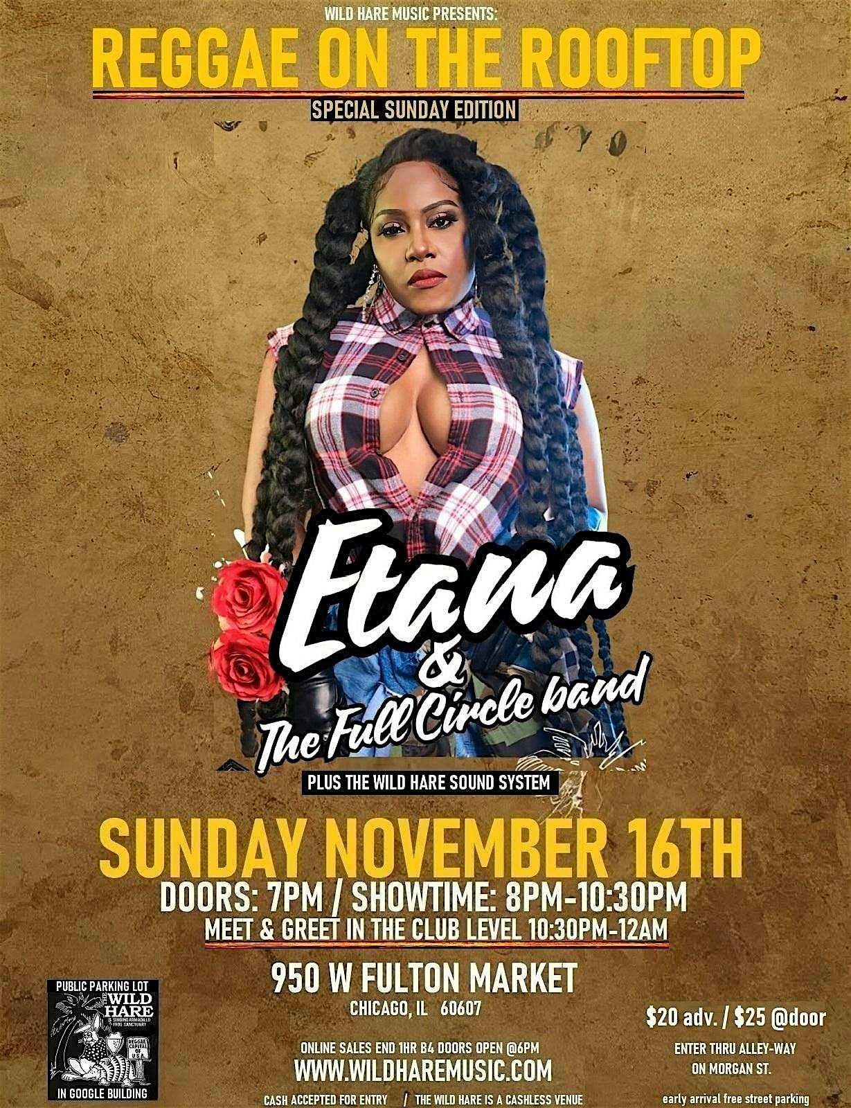 Etana Live at The Wild Hare at The Wild Hare & Singing Armadillo Frog Sanctuary – Chicago, IL