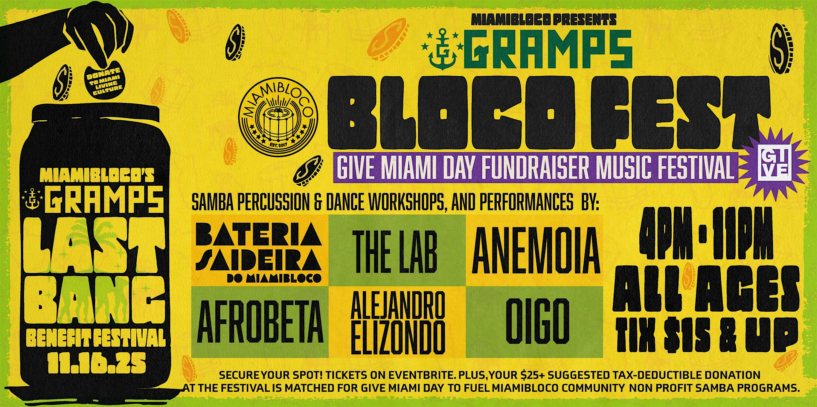 Gramps BLOCOFEST Benefit Festival at Gramps – Miami, FL